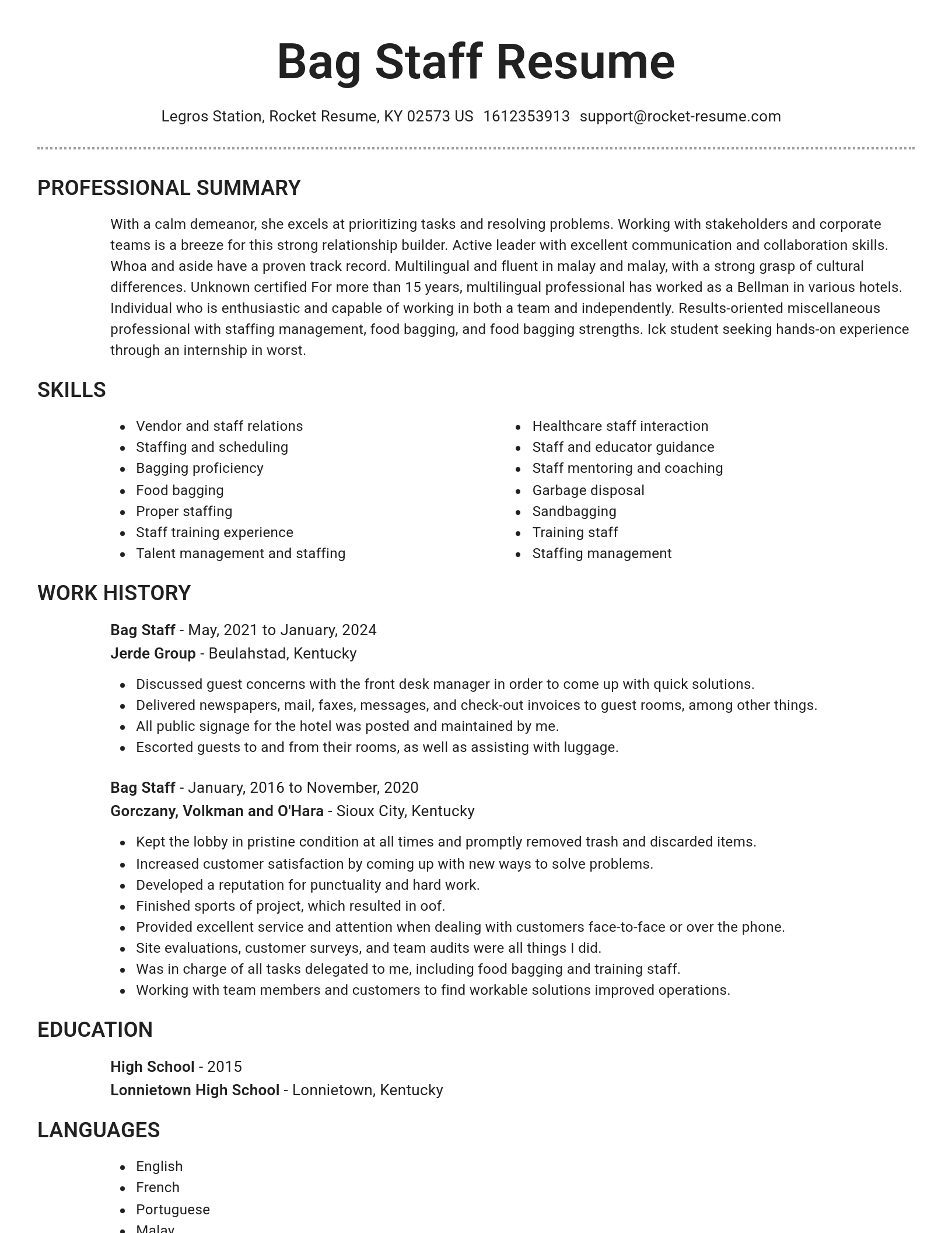 Brilliant resume template