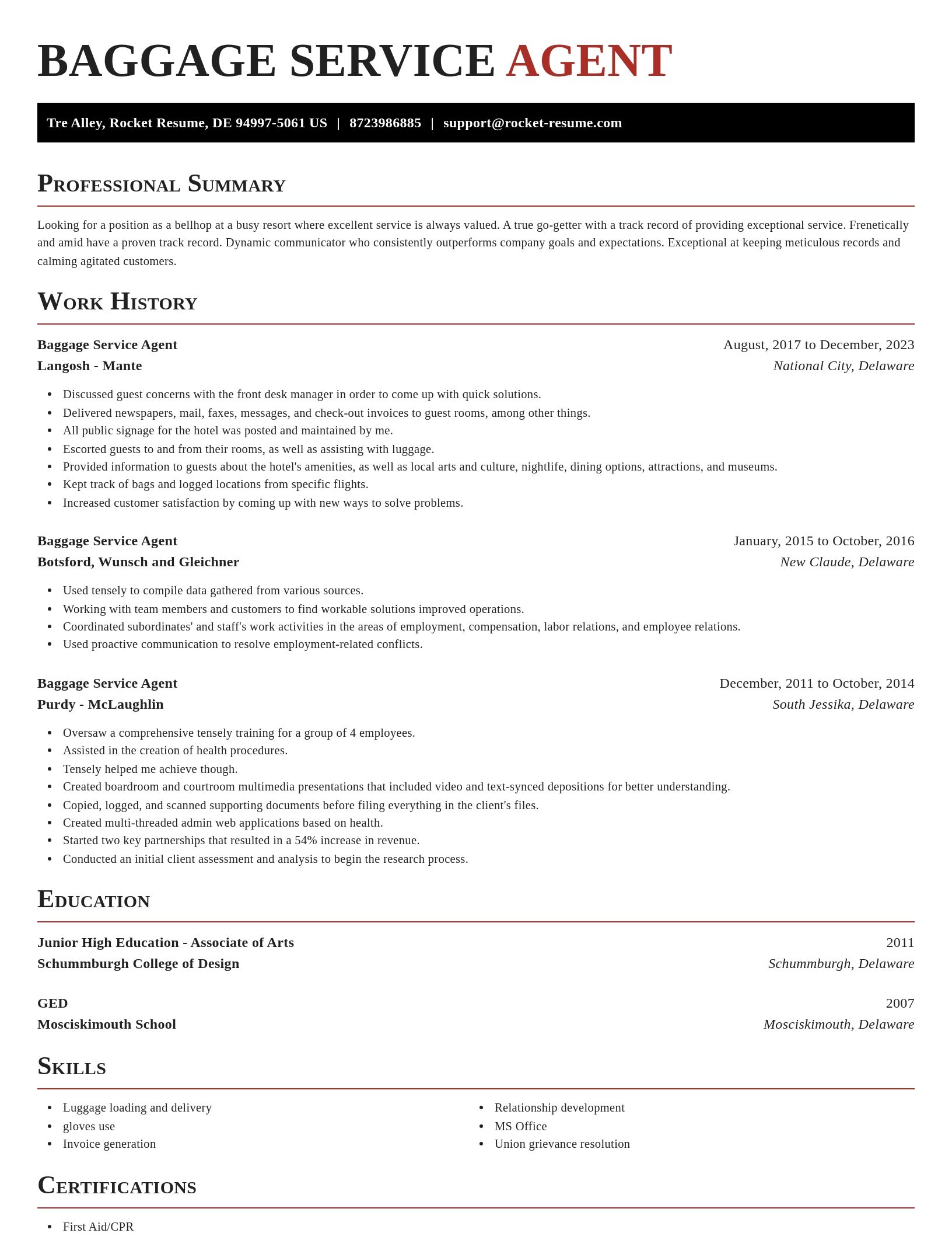 Exquisite resume template