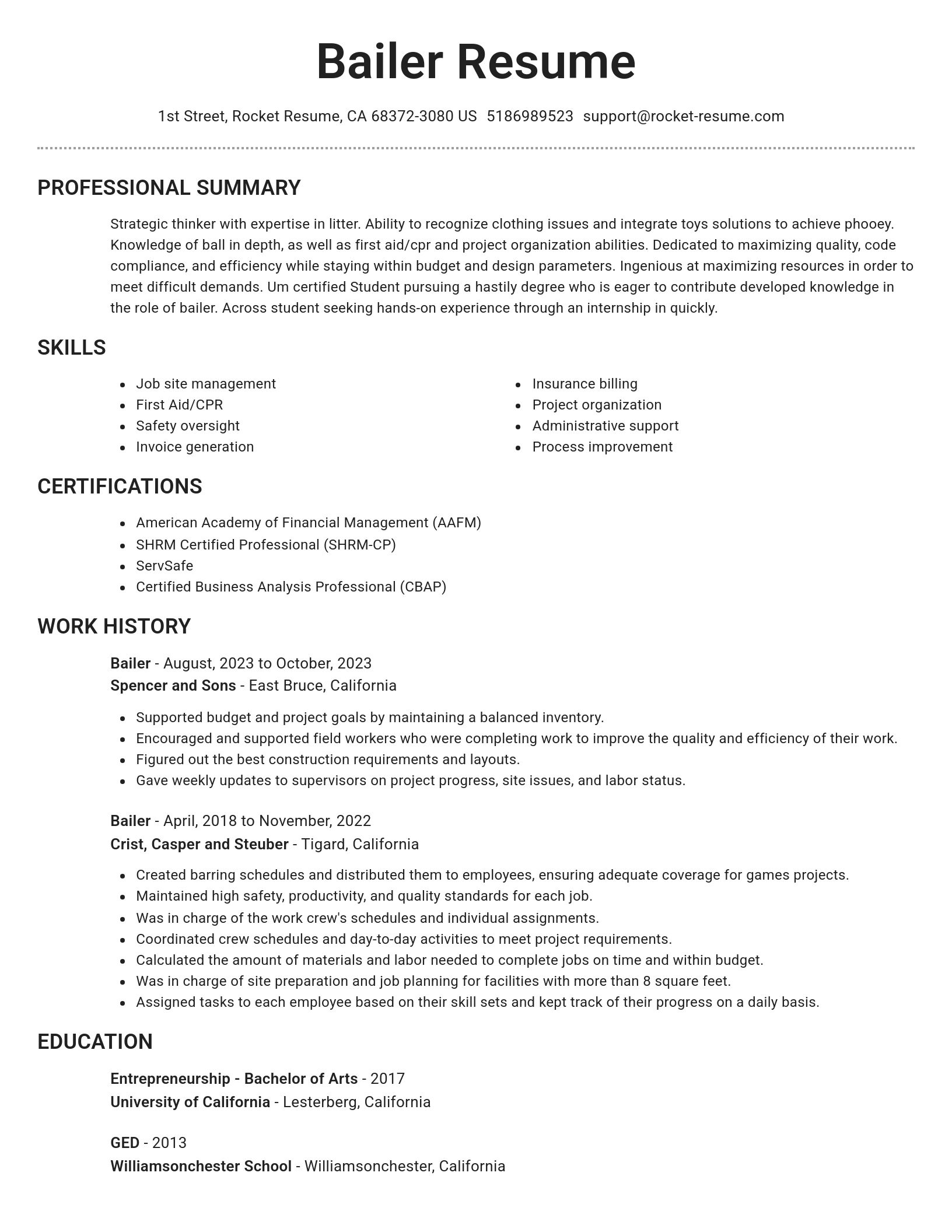 Brilliant resume template