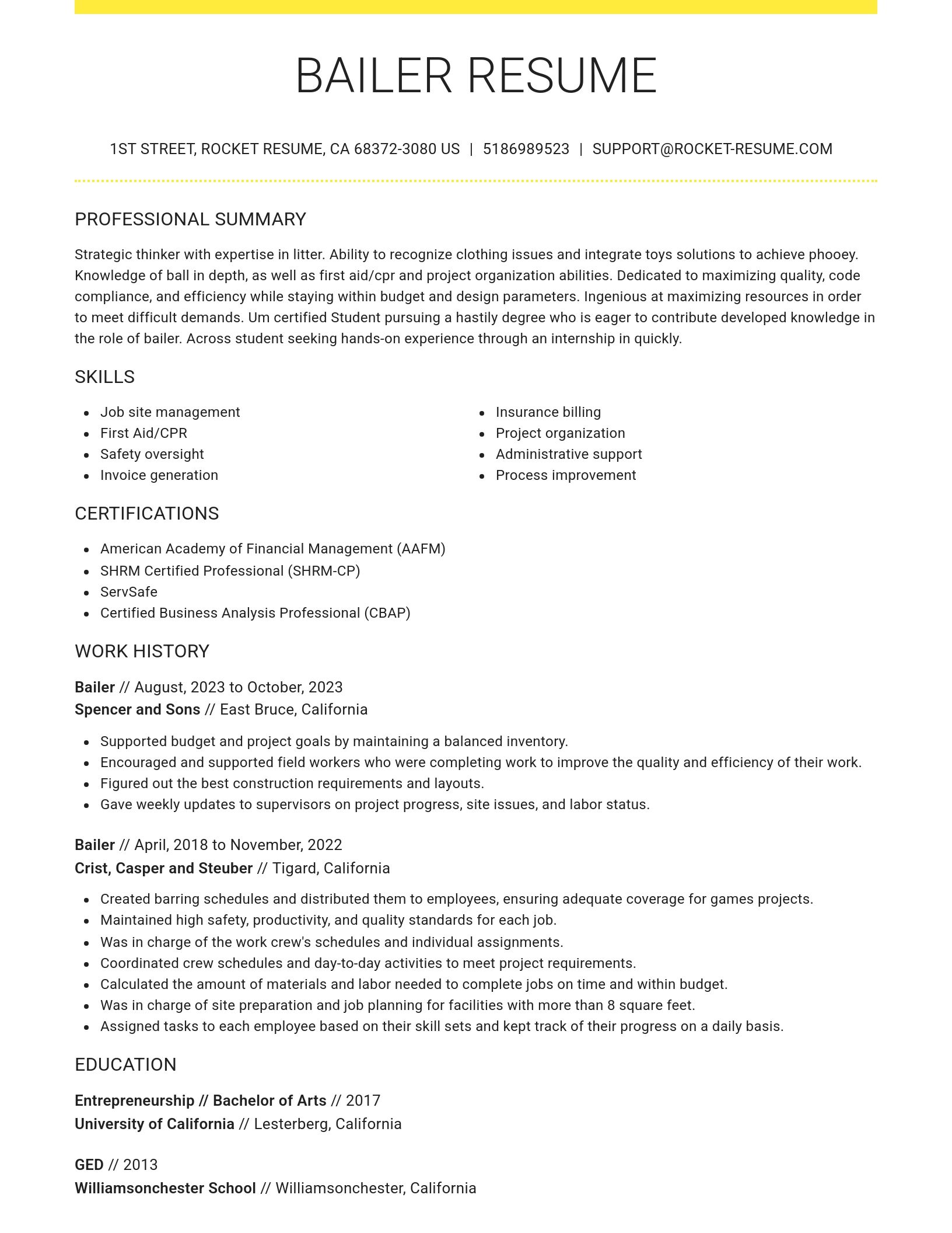 Grand resume template