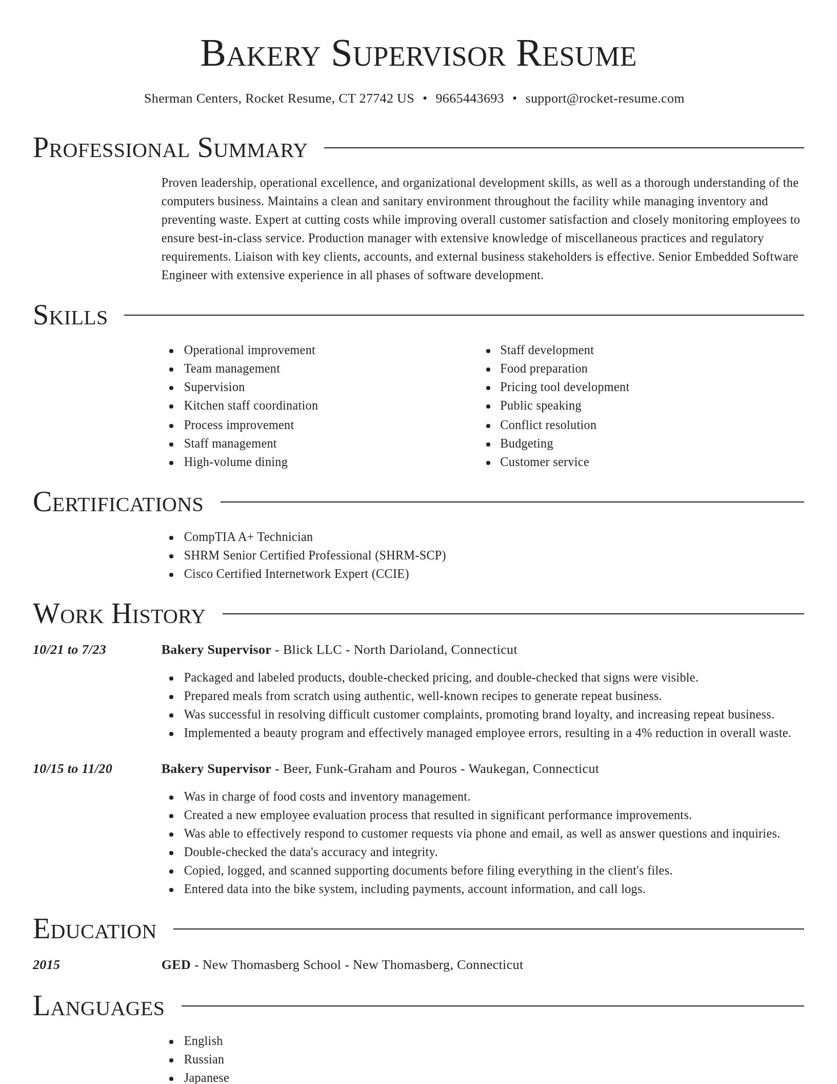 Director resume template