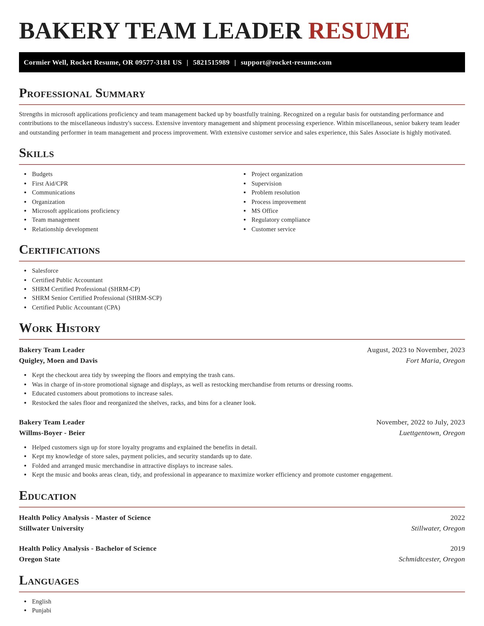 Exquisite resume template