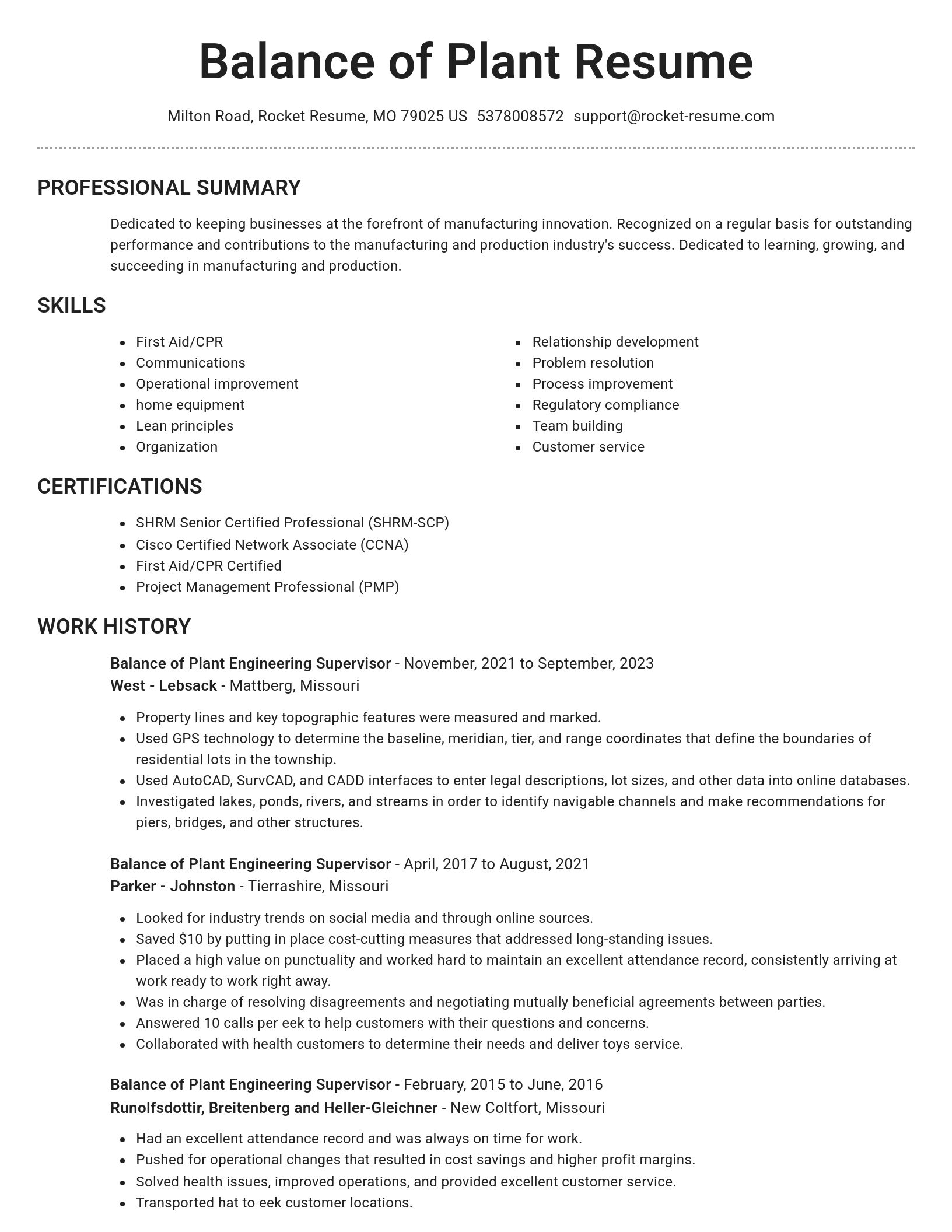 Brilliant resume template