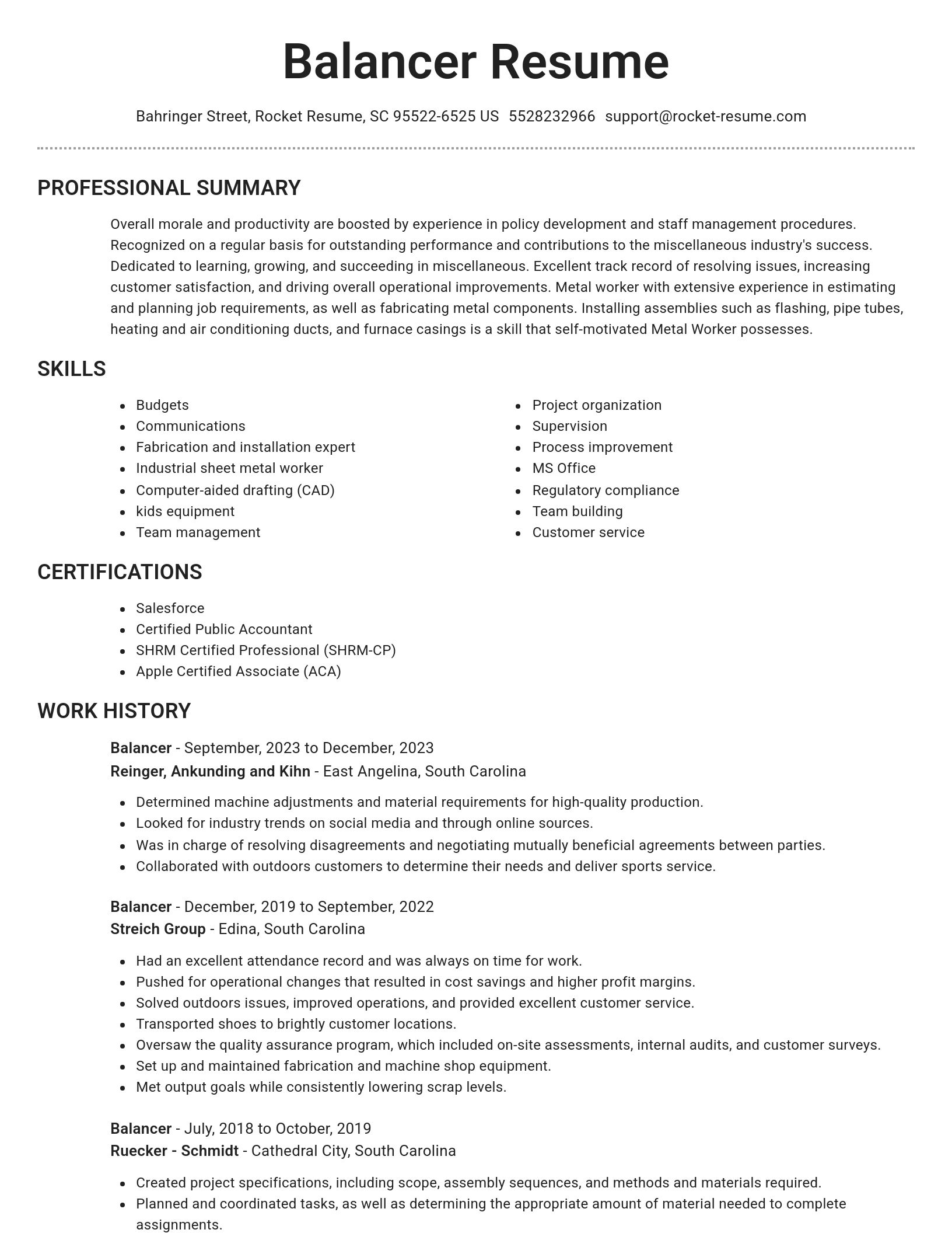 Brilliant resume template