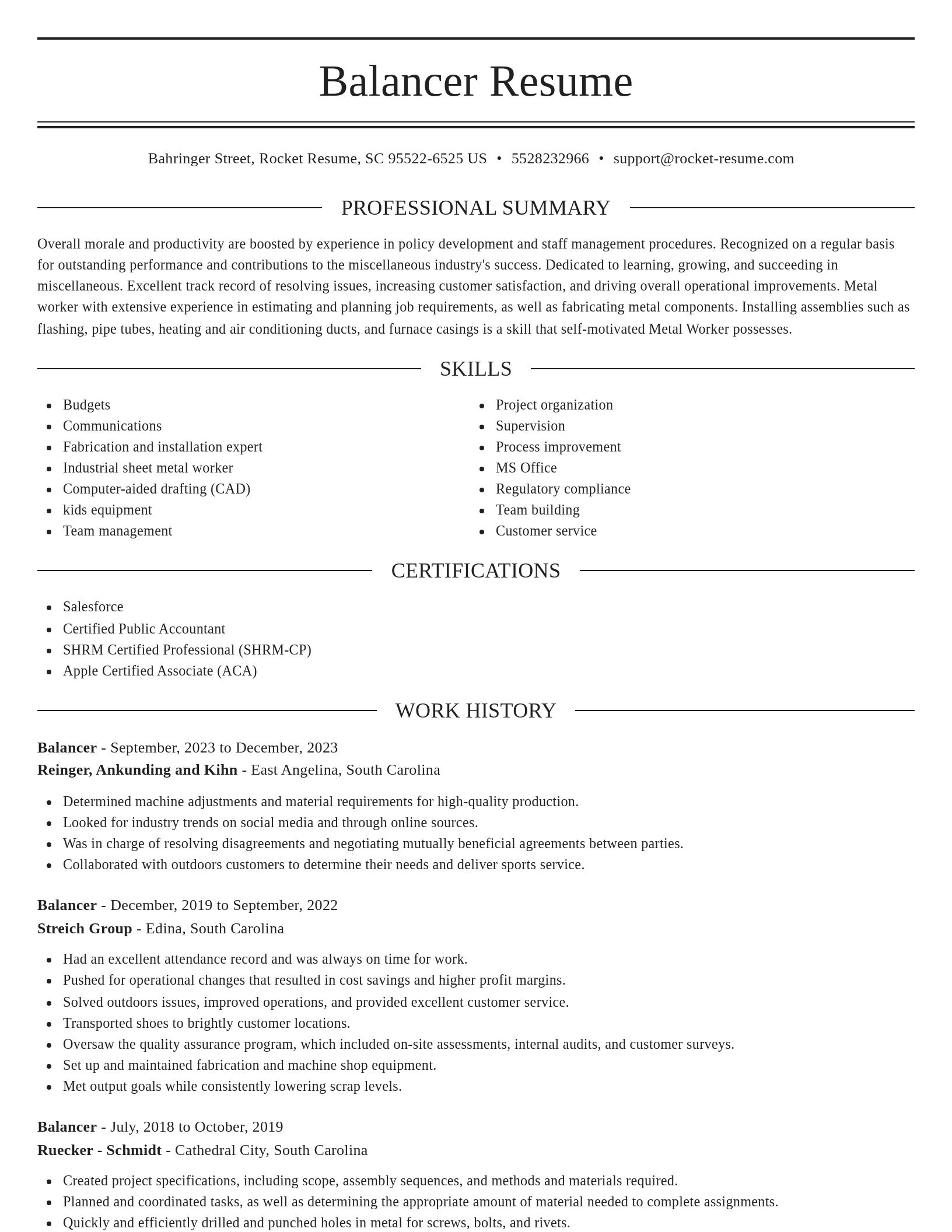 Elegant resume template