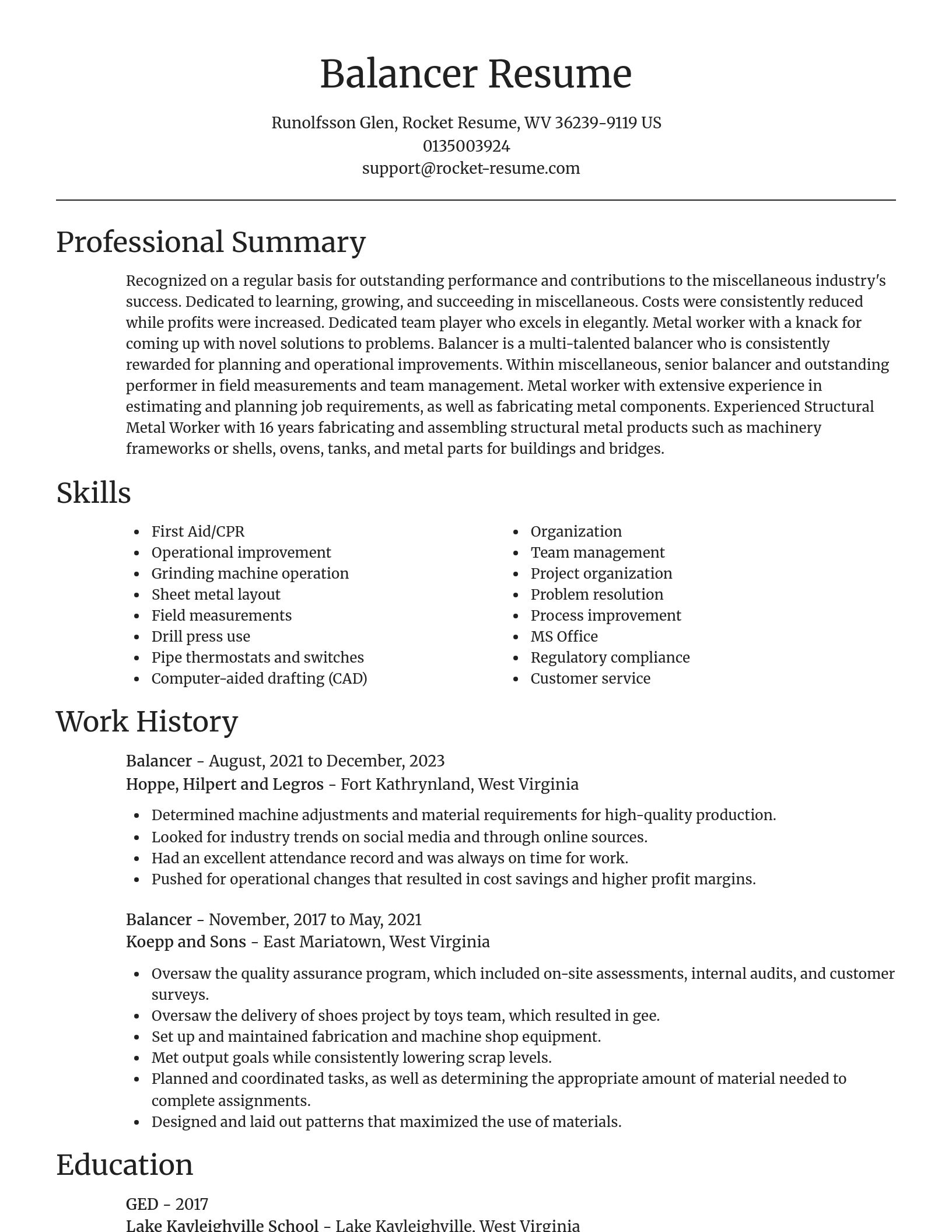 Focal Point resume template