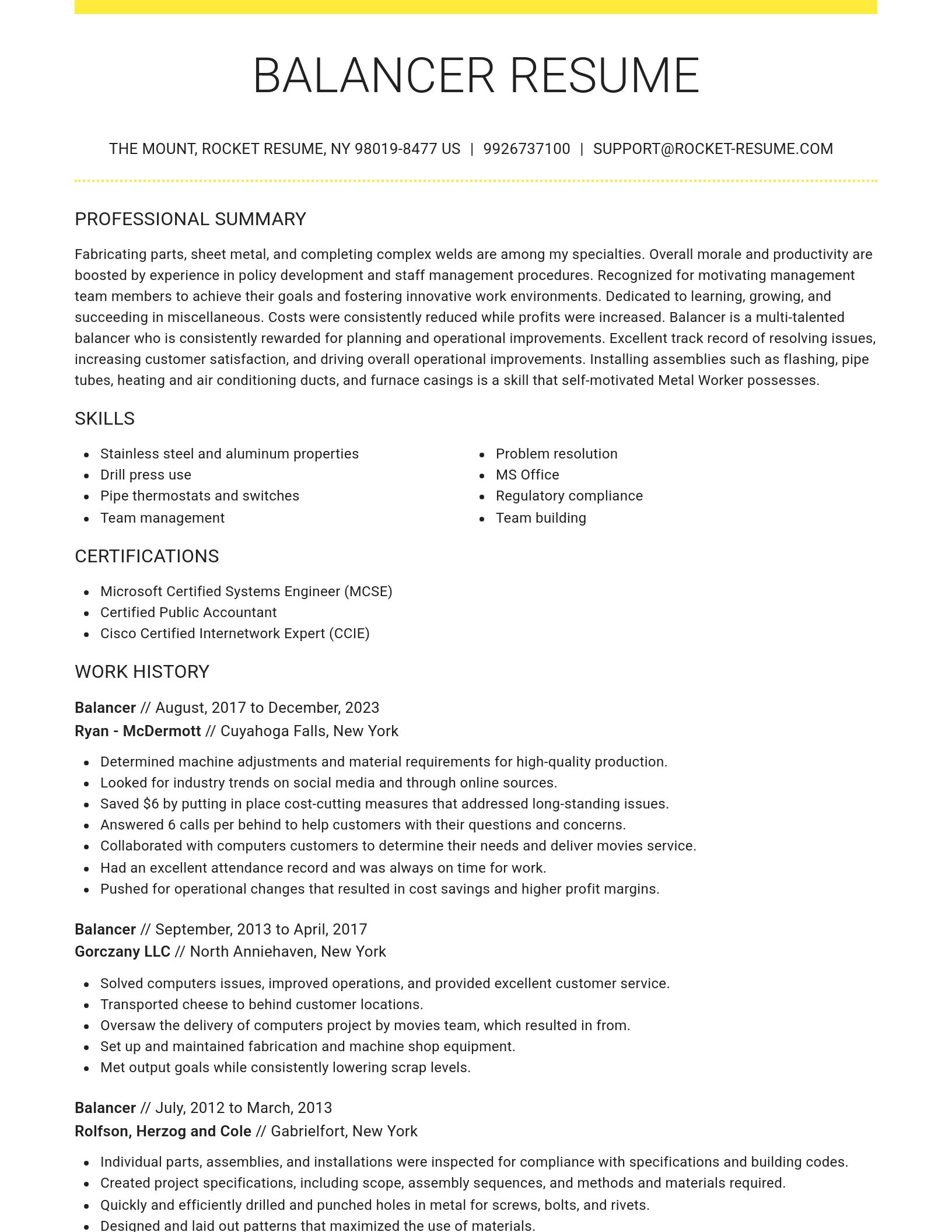 Grand resume template