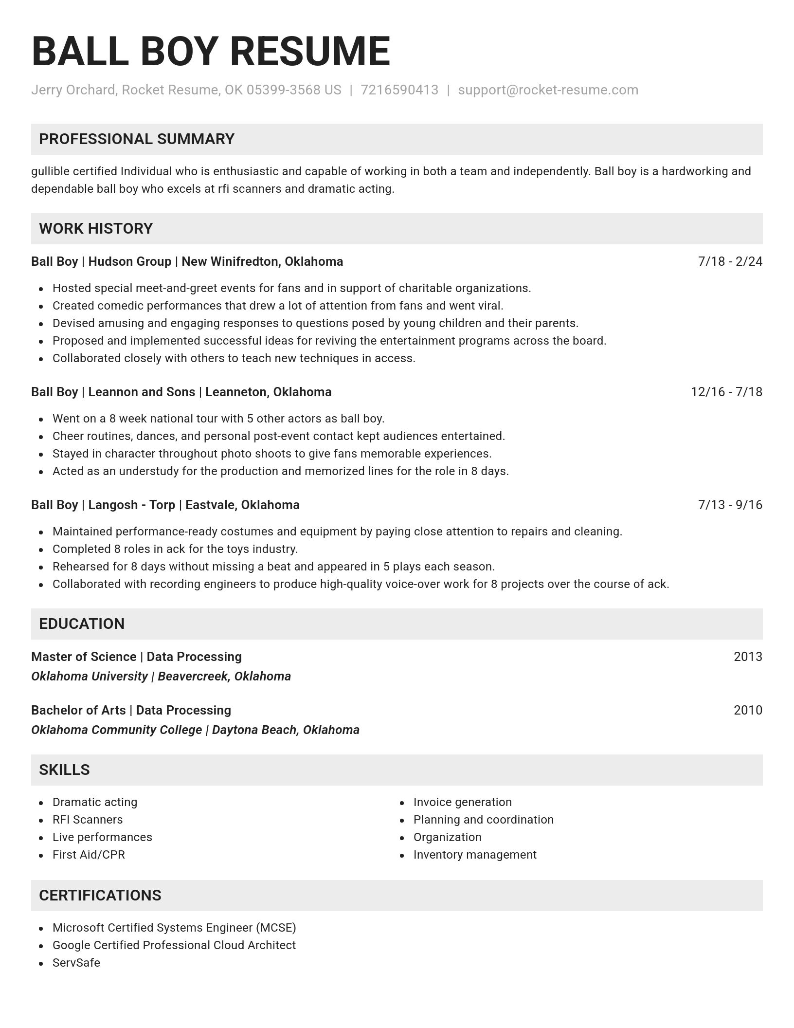 Genius resume template