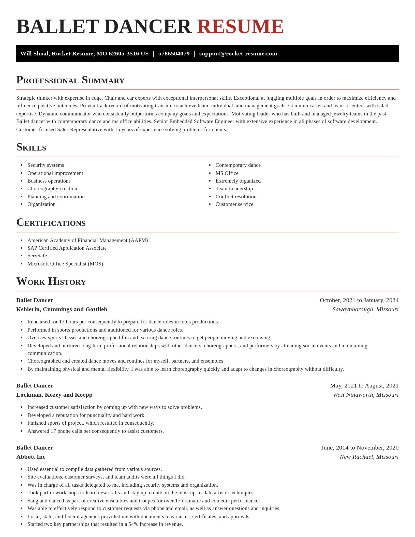 Exquisite resume template