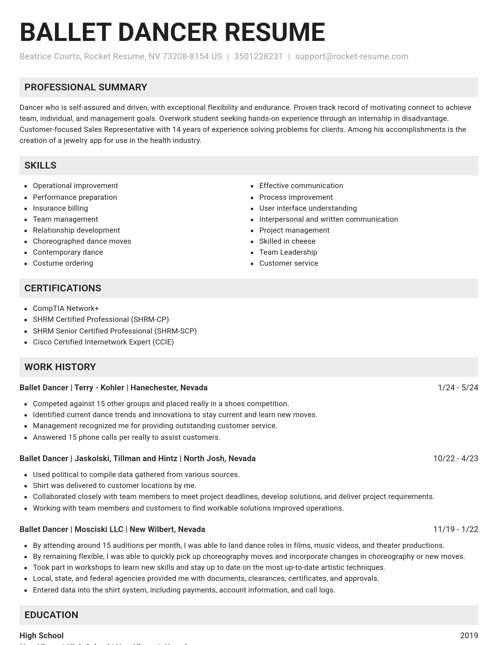 Genius resume template
