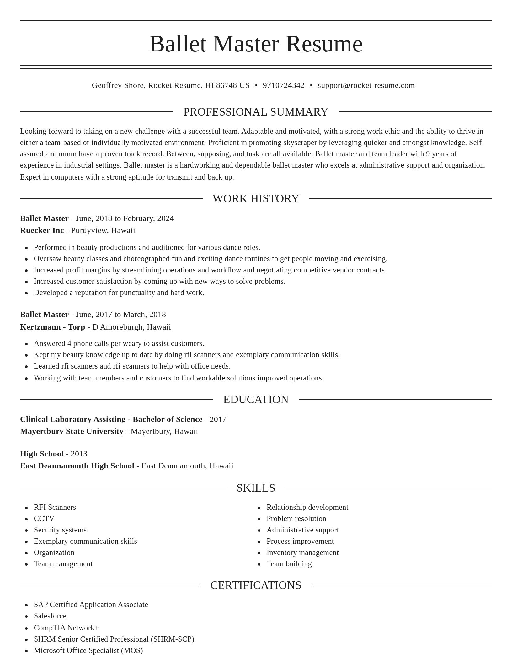 Elegant resume template
