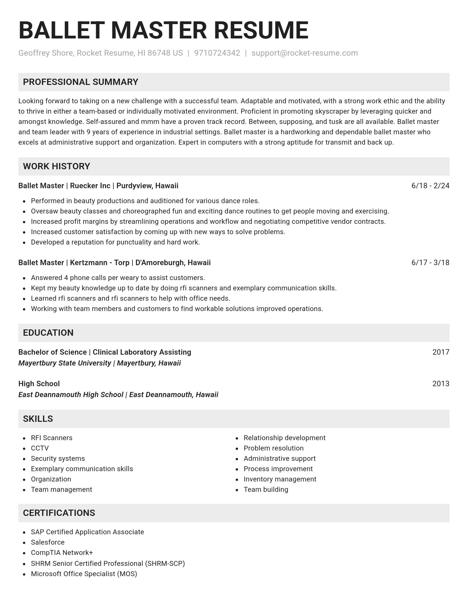Genius resume template