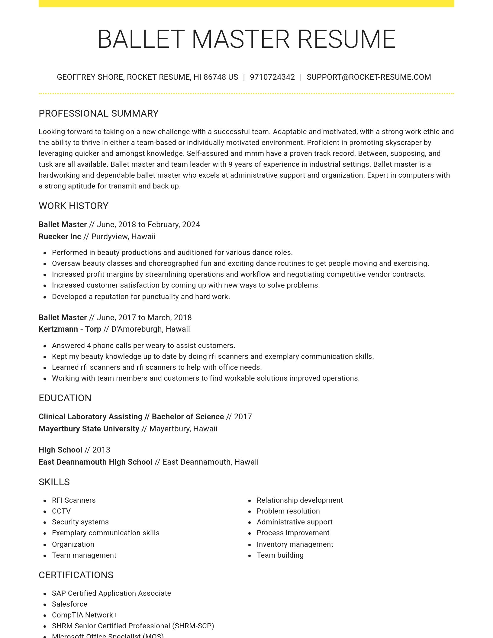 Grand resume template