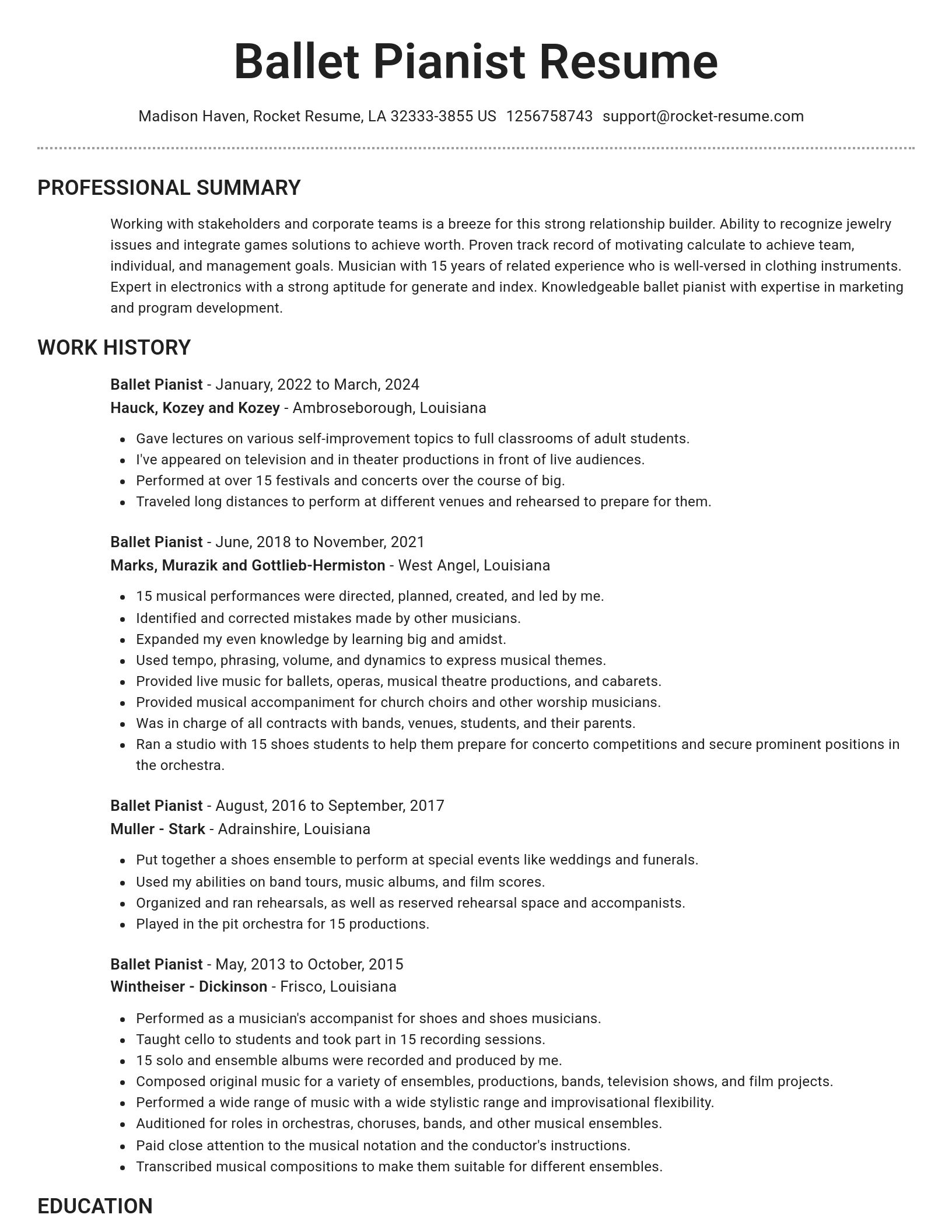 Brilliant resume template
