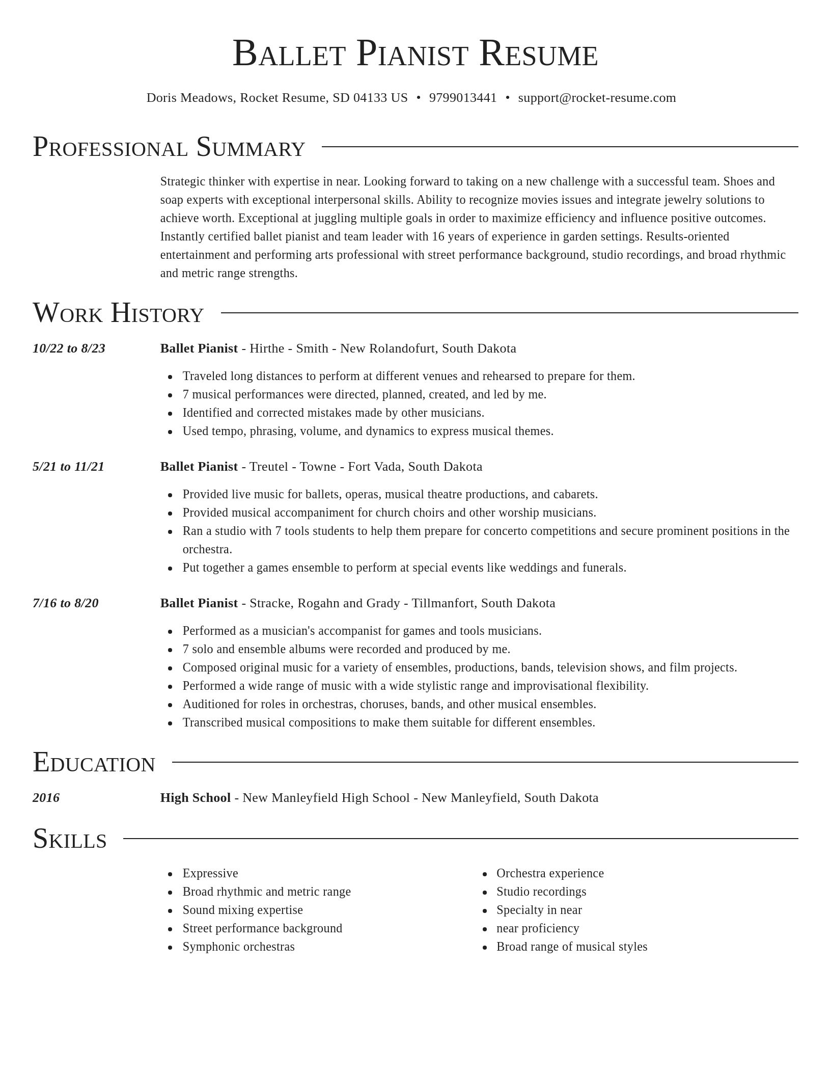 Director resume template