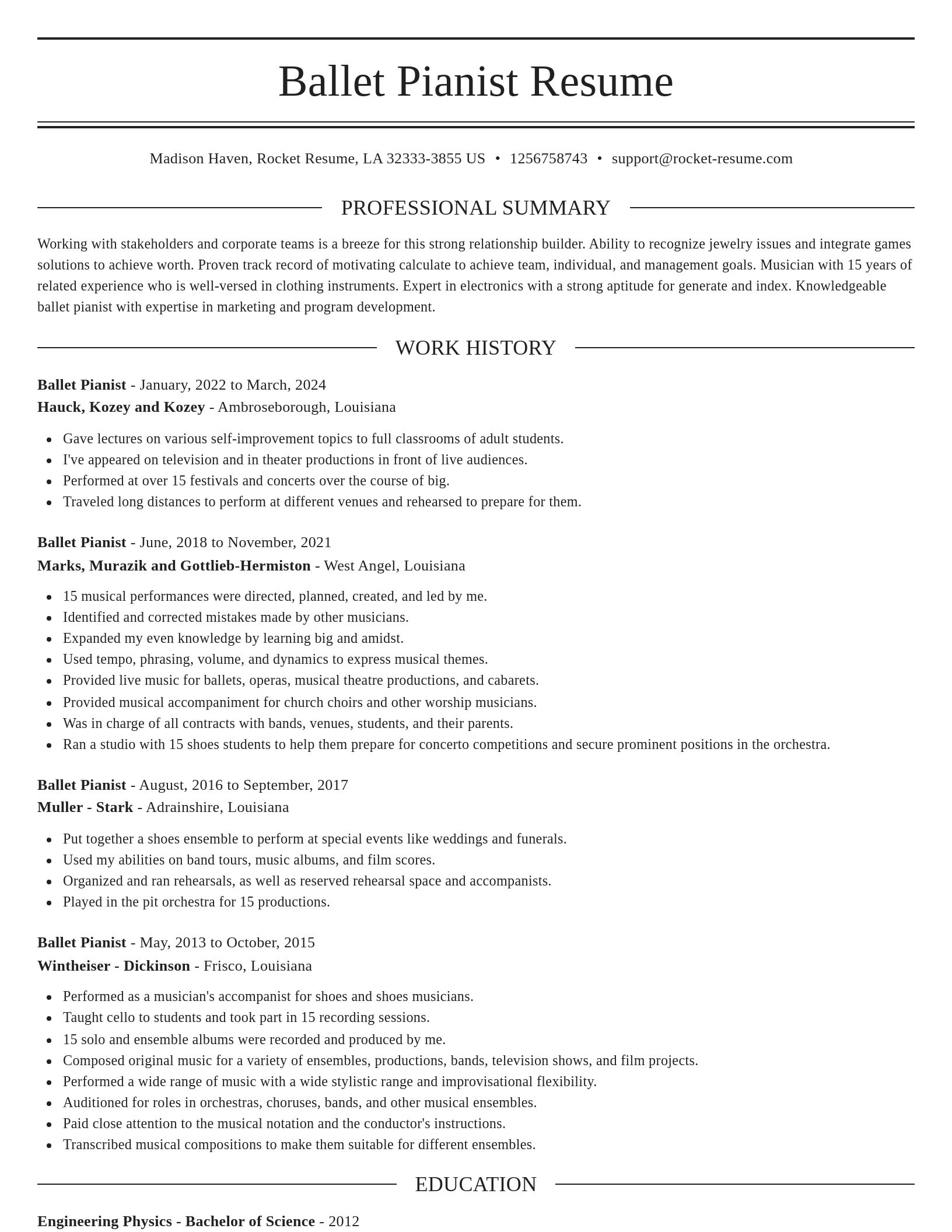 Elegant resume template