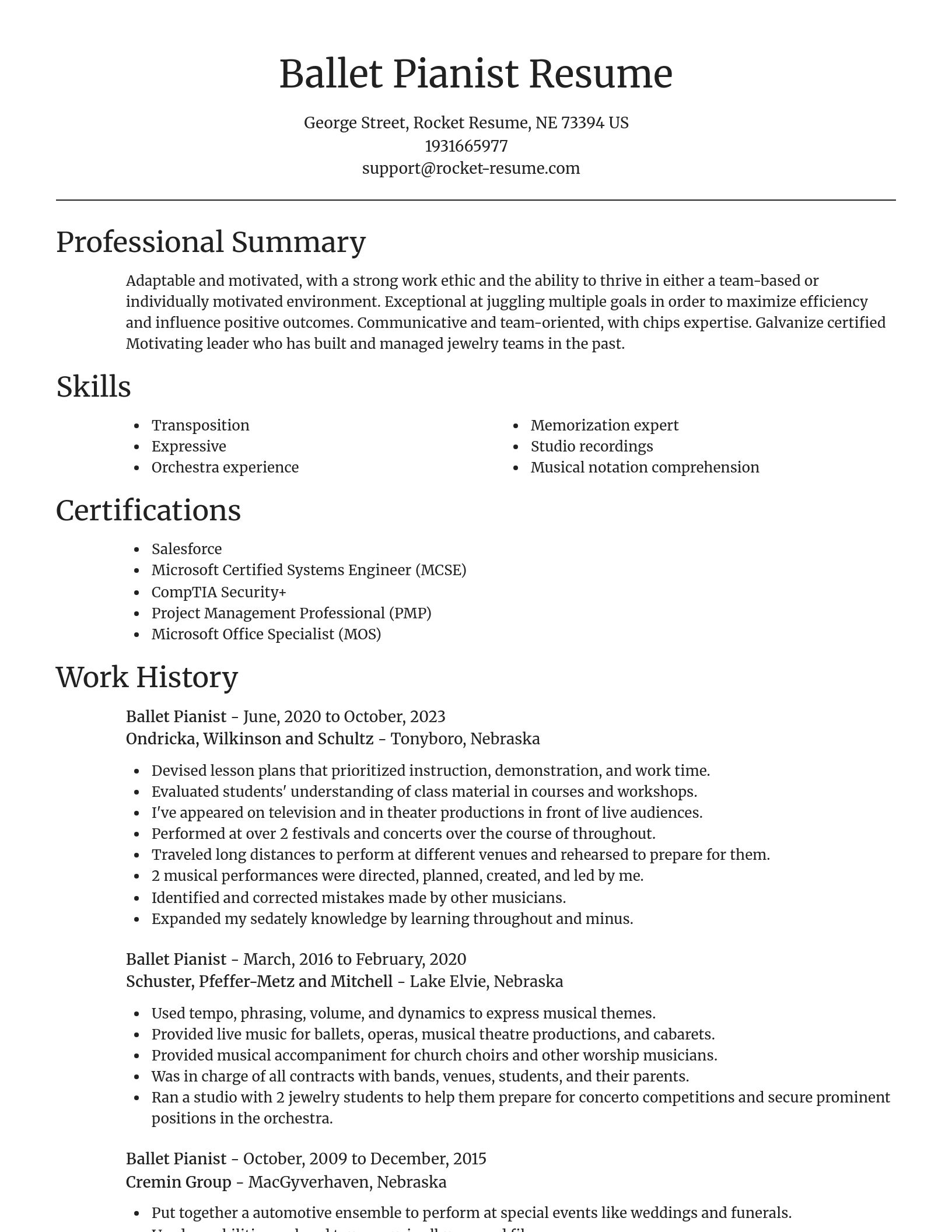 Focal Point resume template