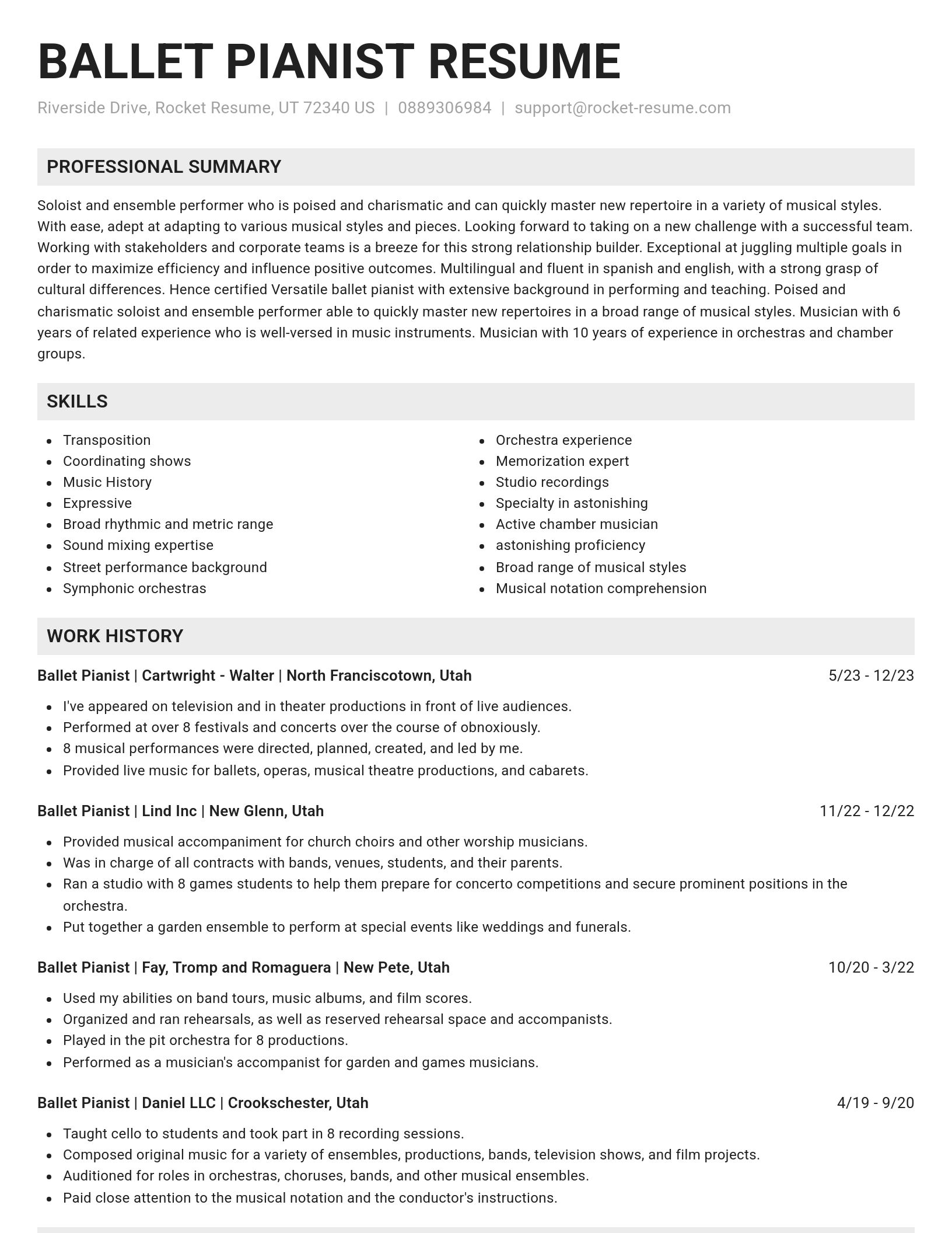 Genius resume template