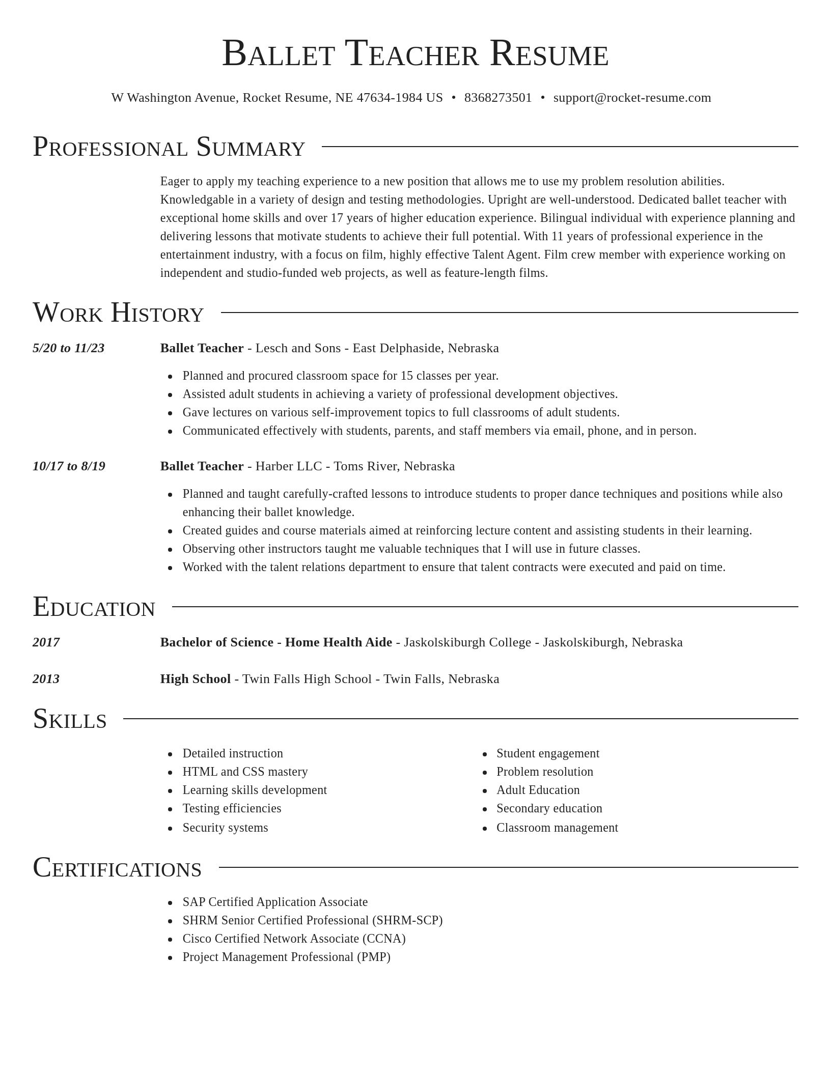 Director resume template