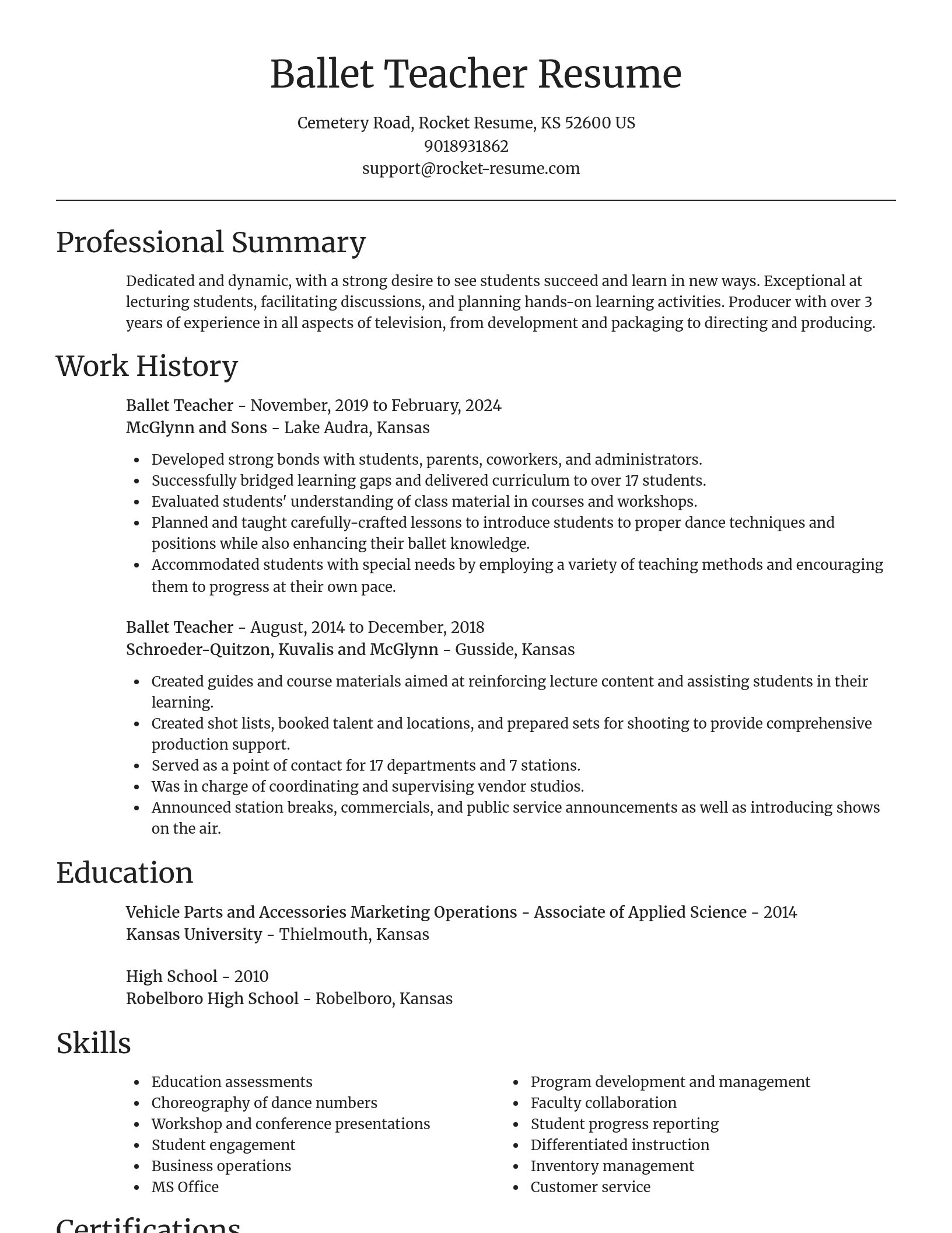 Focal Point resume template