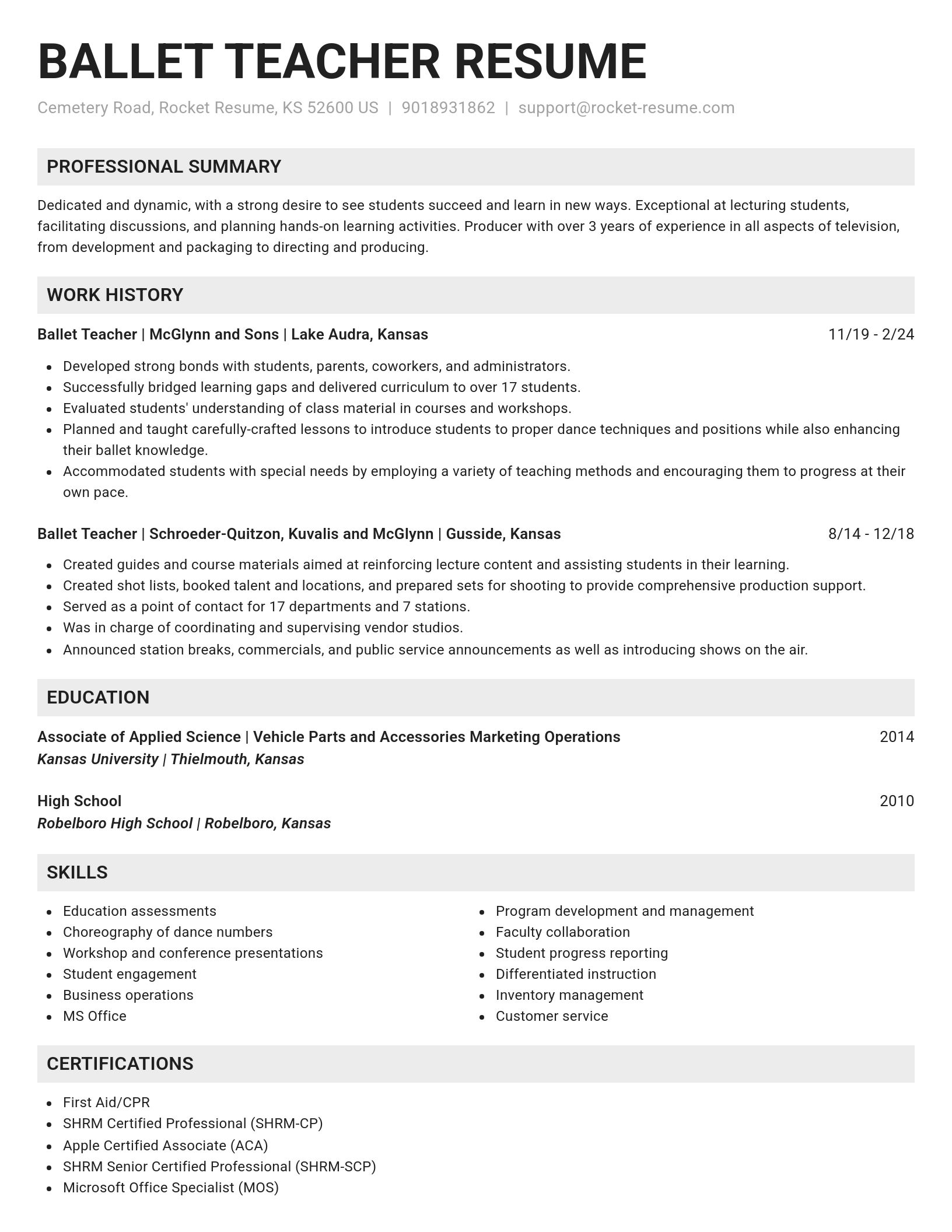 Genius resume template
