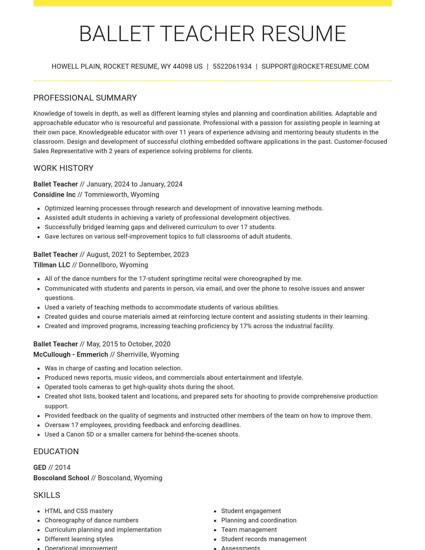 Grand resume template