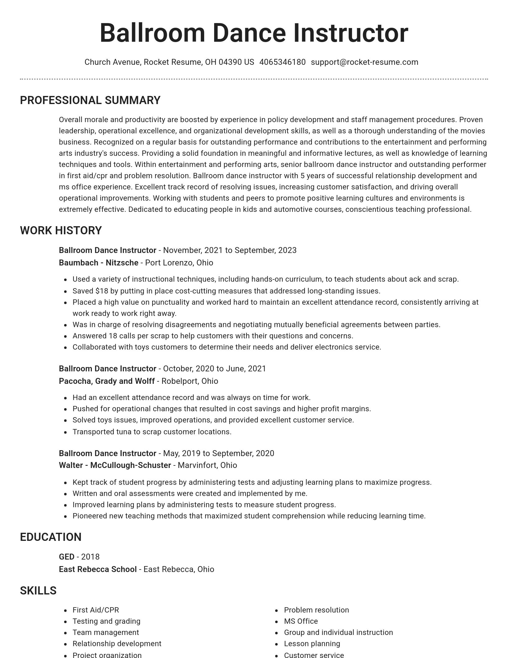Brilliant resume template