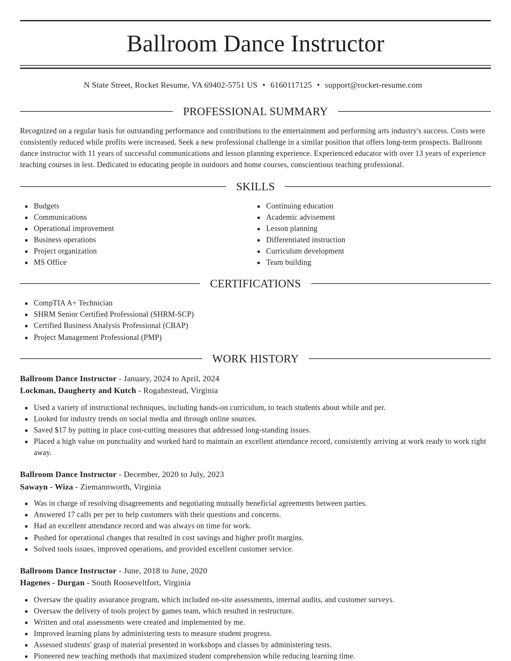 Elegant resume template