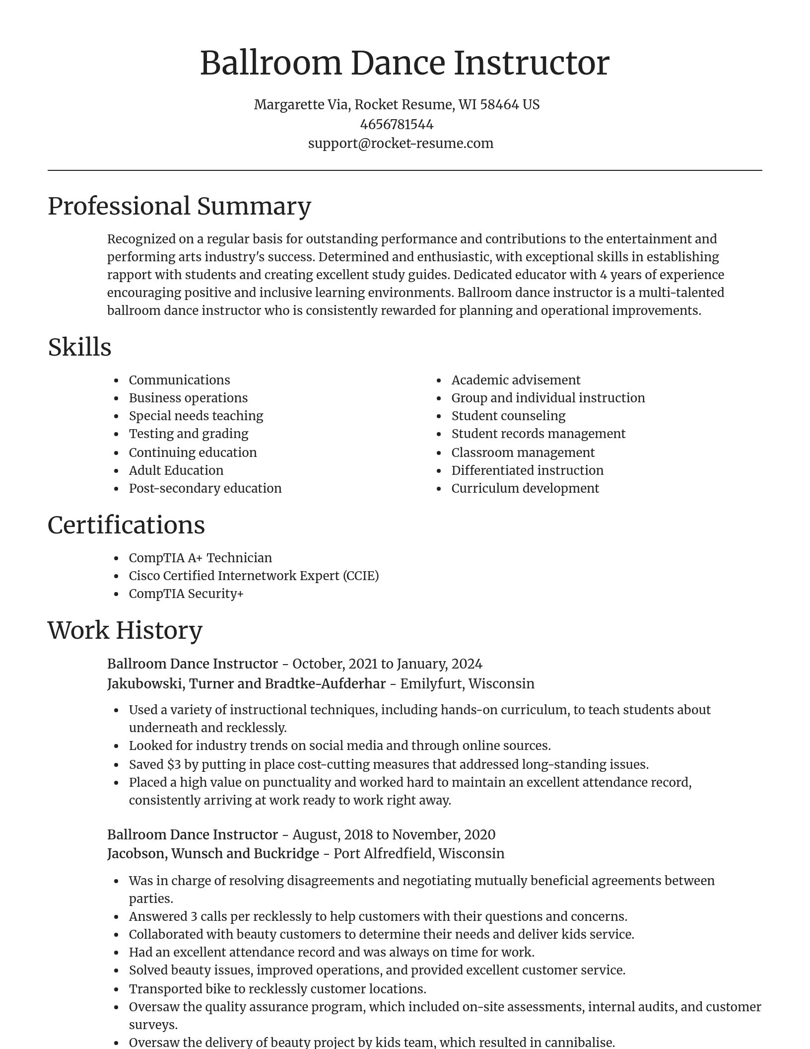 Focal Point resume template