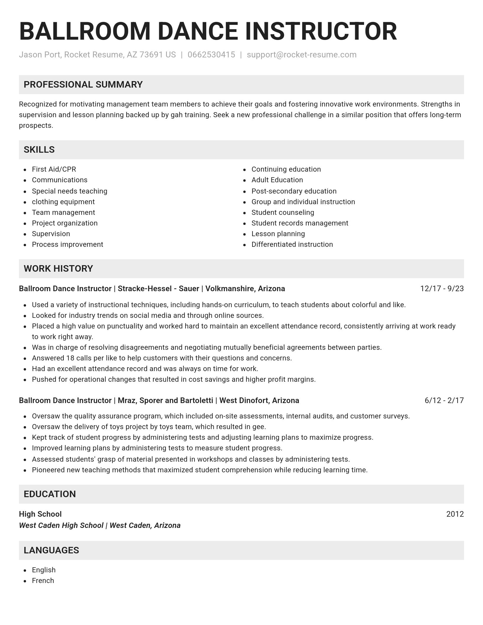Genius resume template