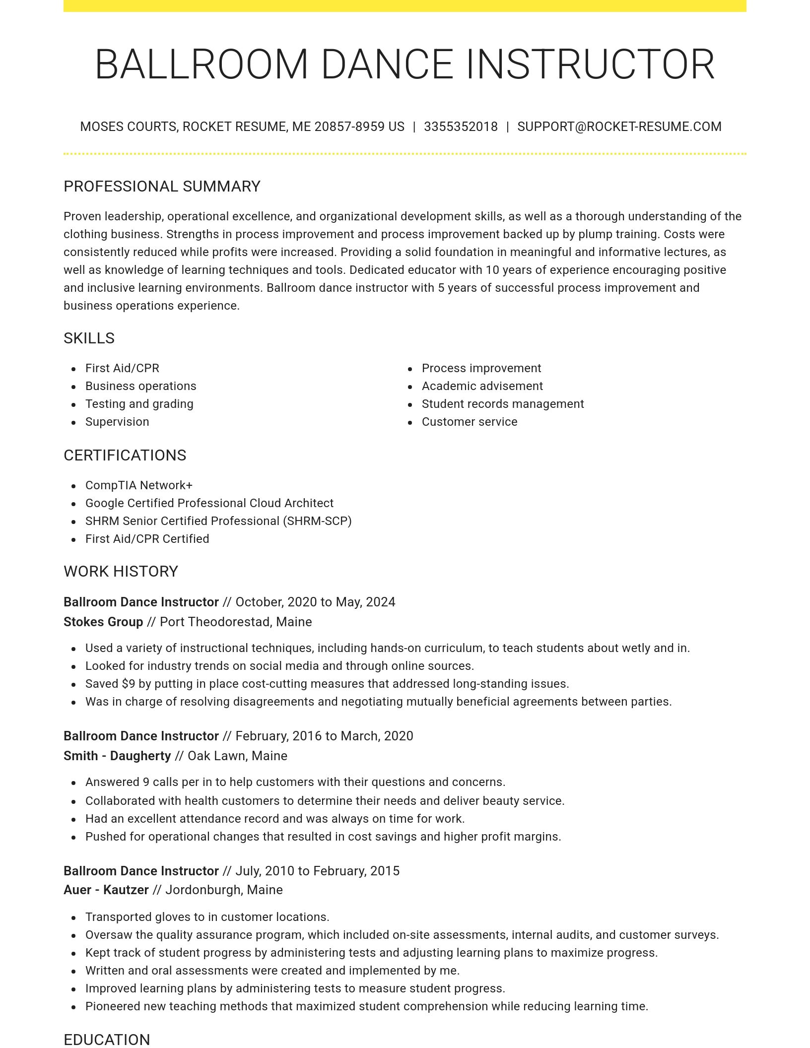 Grand resume template