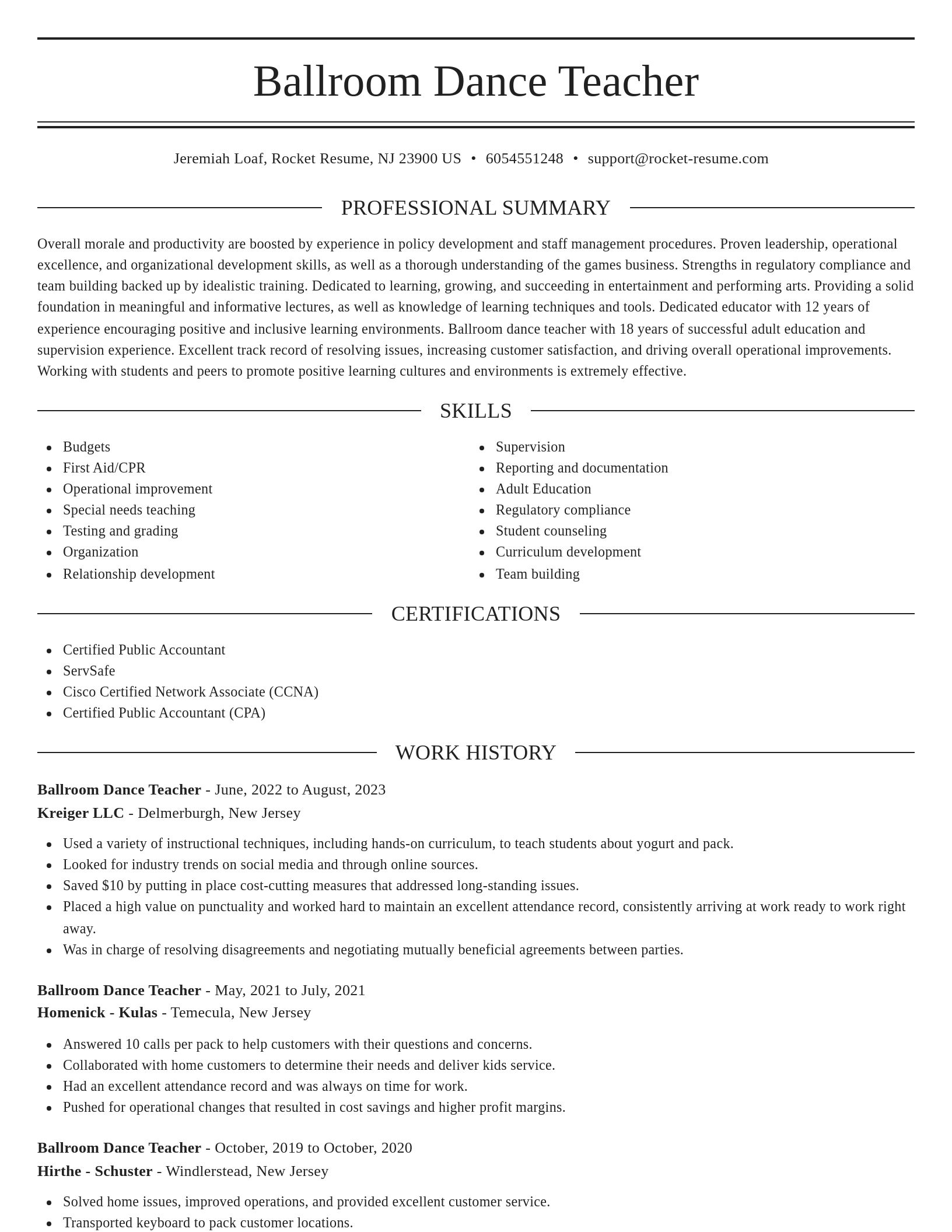 Elegant resume template