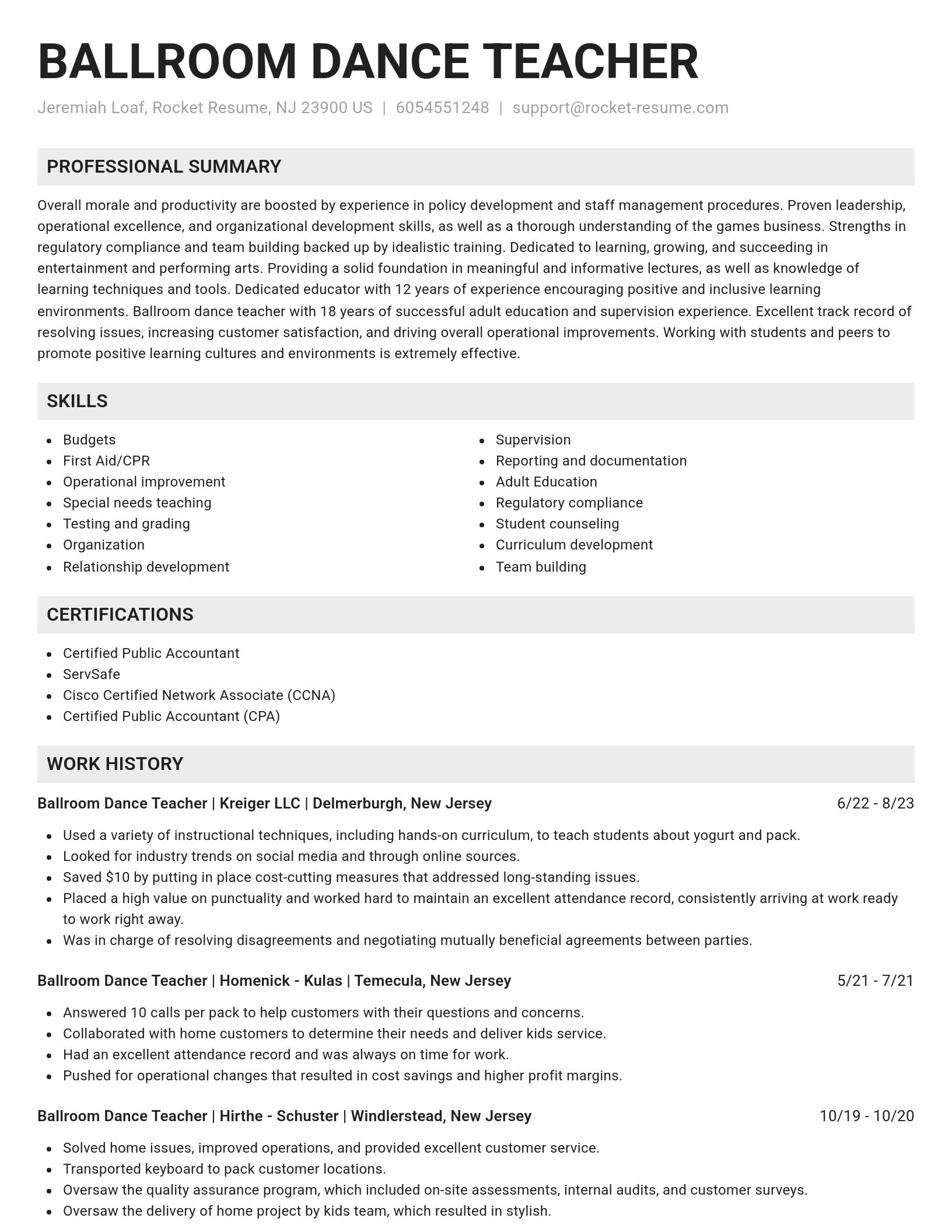 Genius resume template
