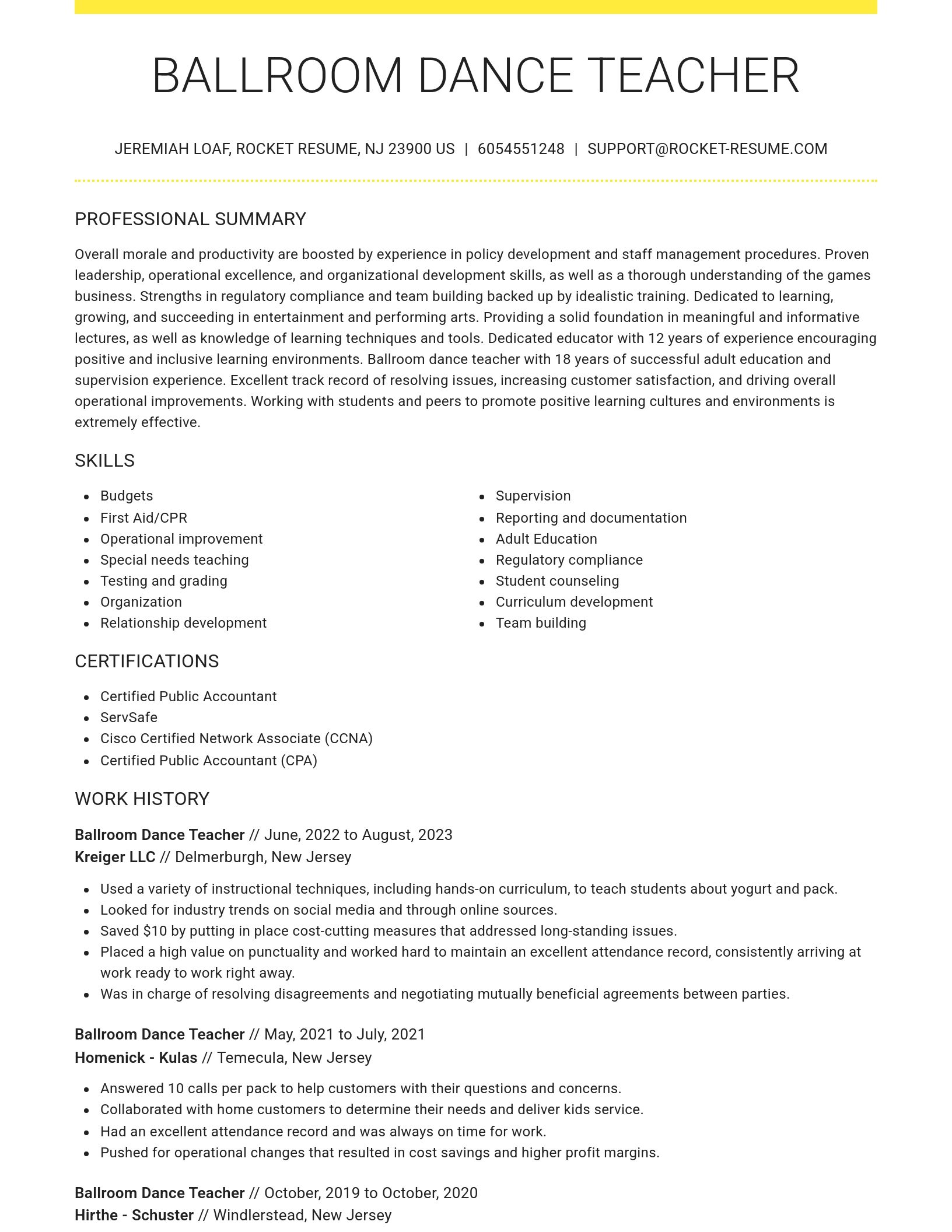Grand resume template