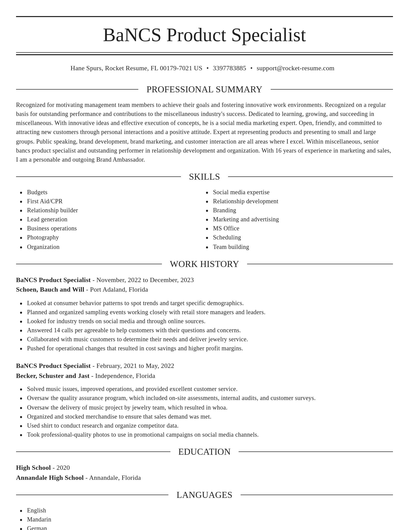 Elegant resume template