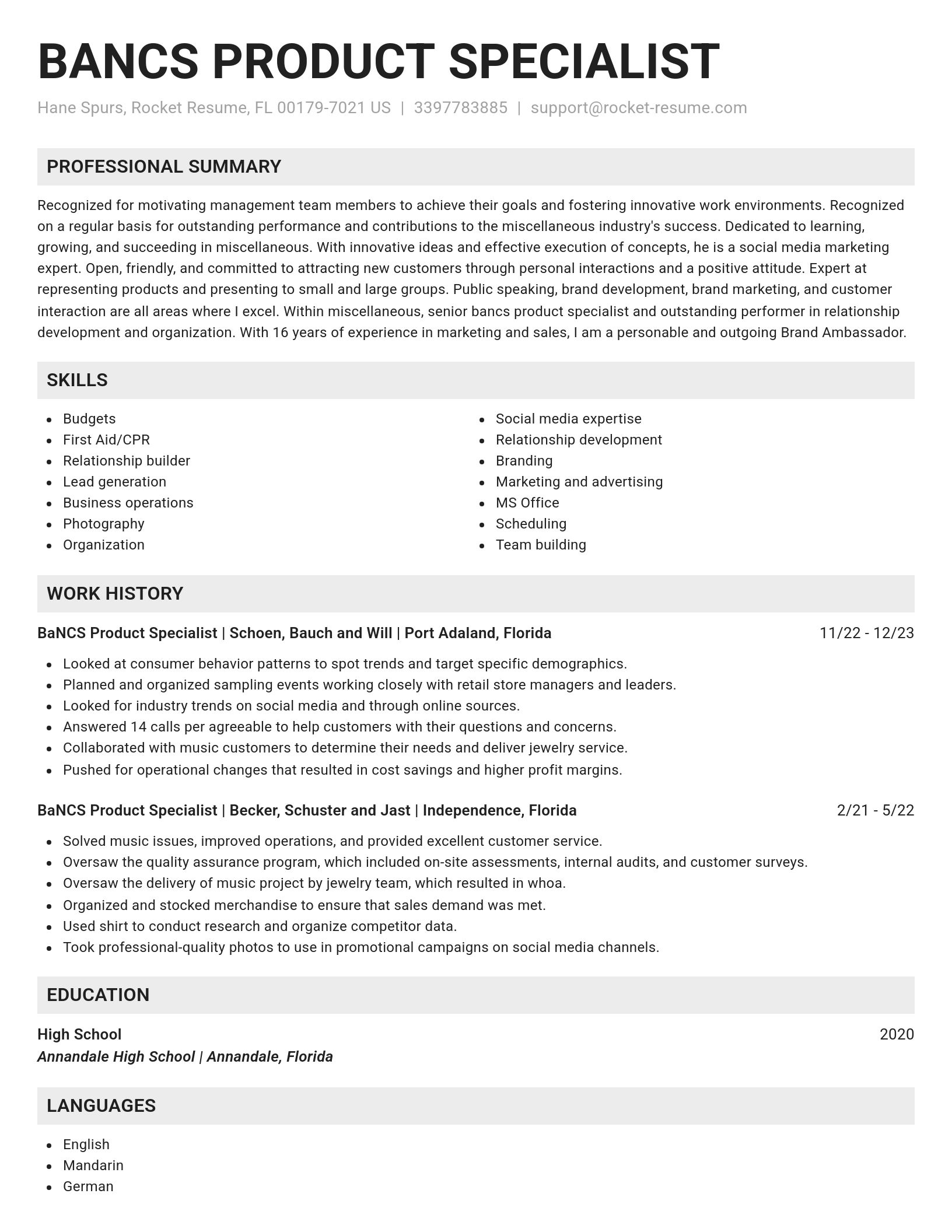 Genius resume template