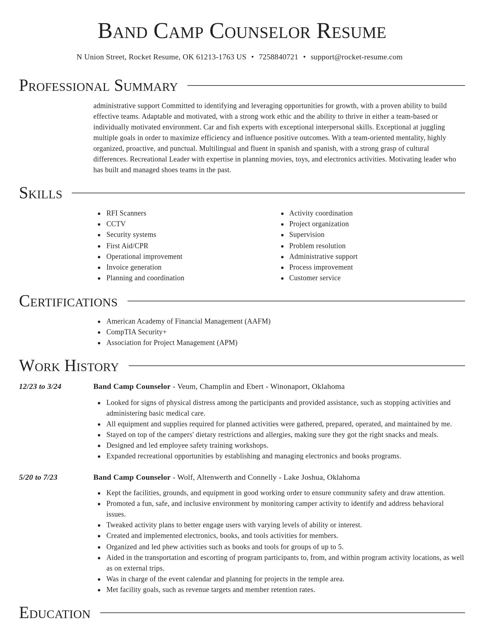 Director resume template