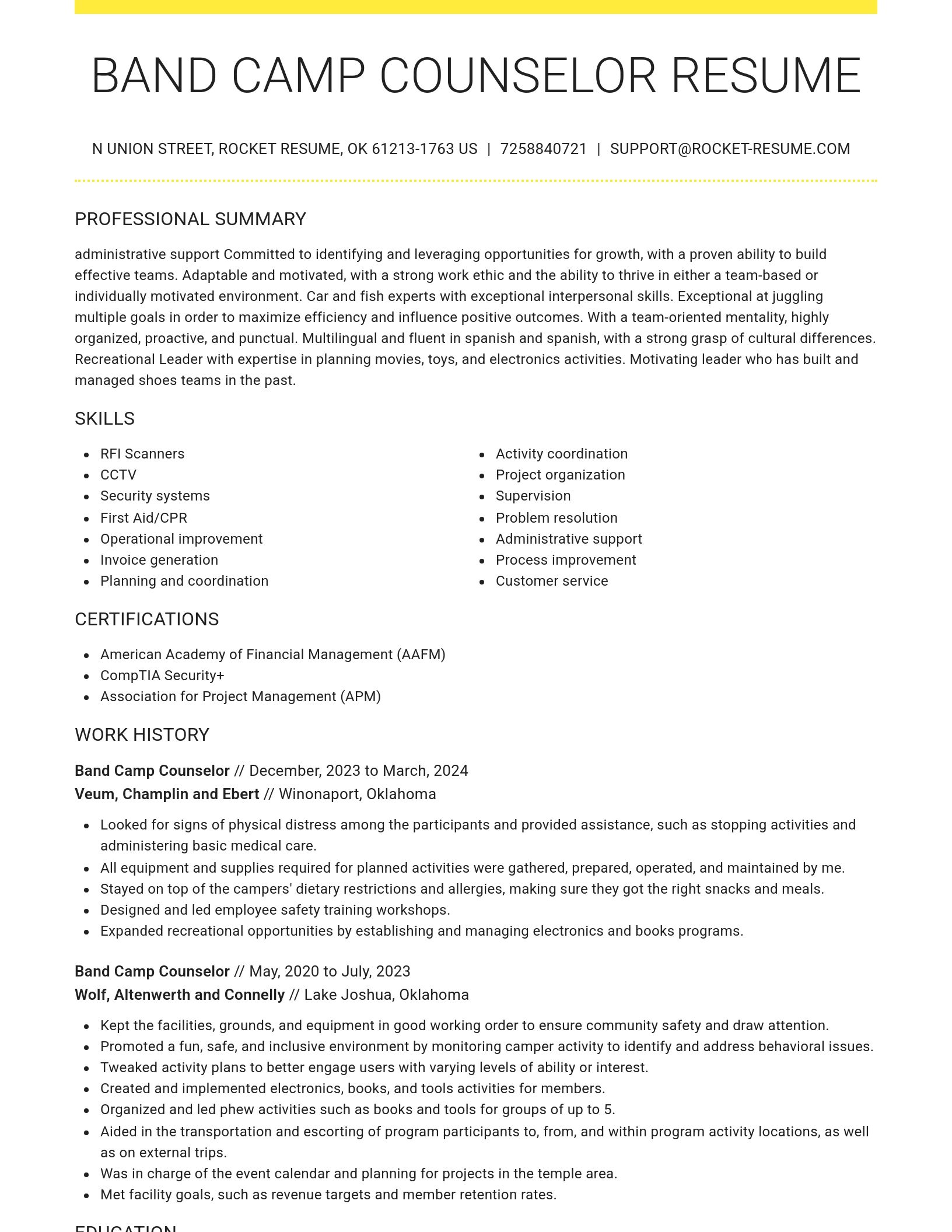 Grand resume template