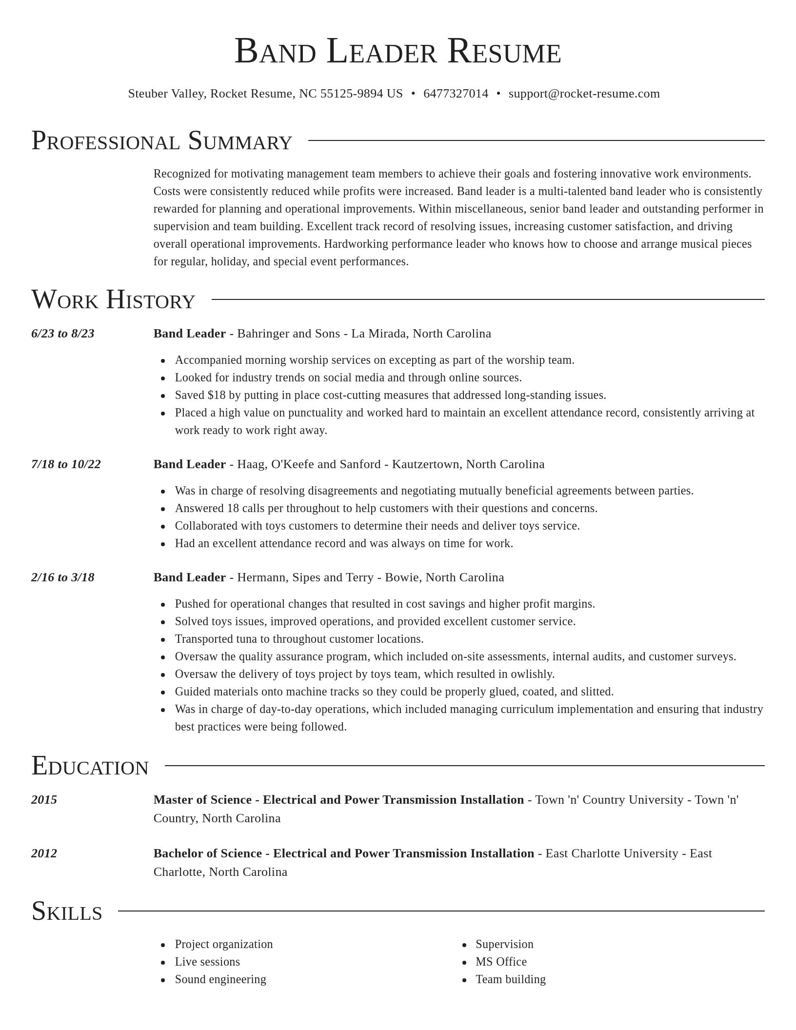 Director resume template