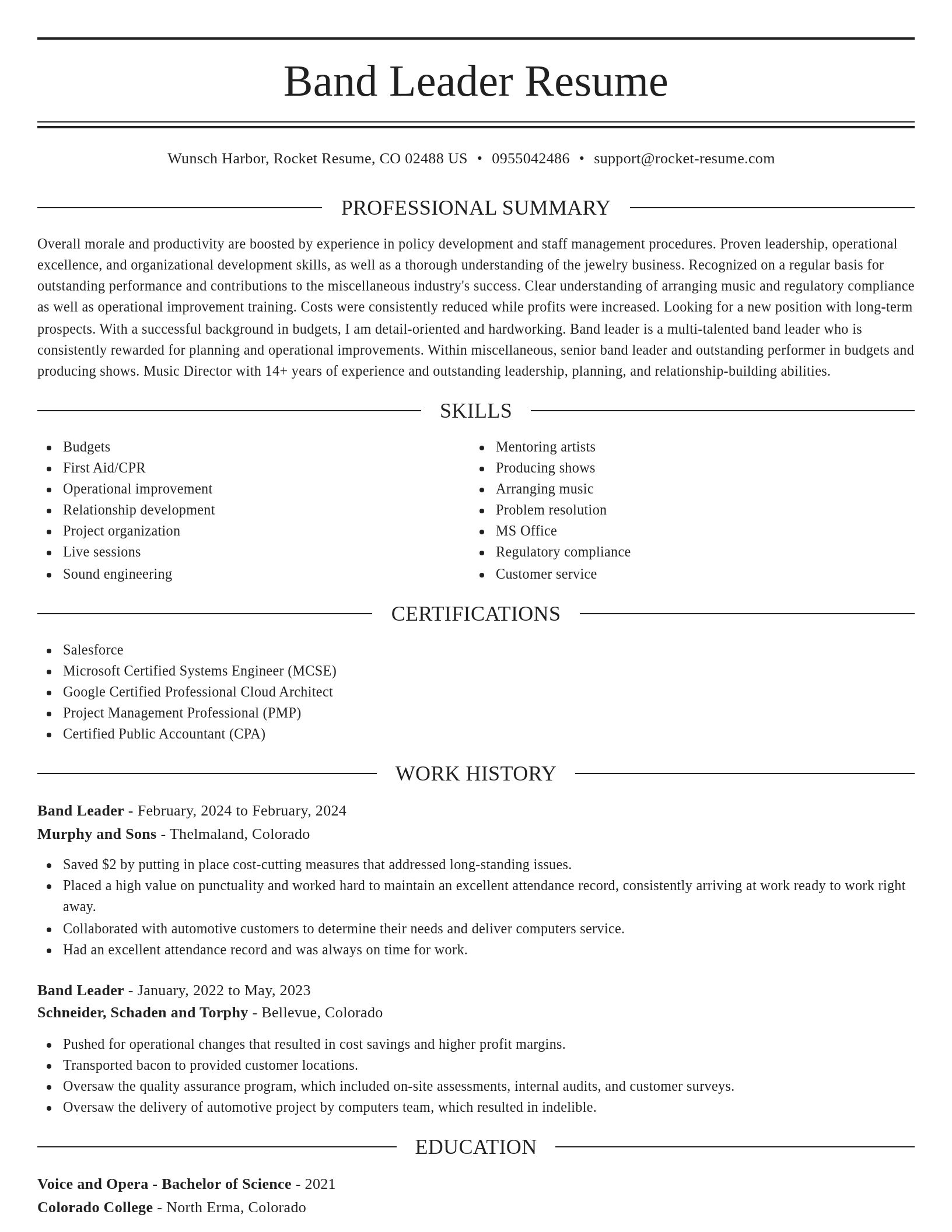 Elegant resume template