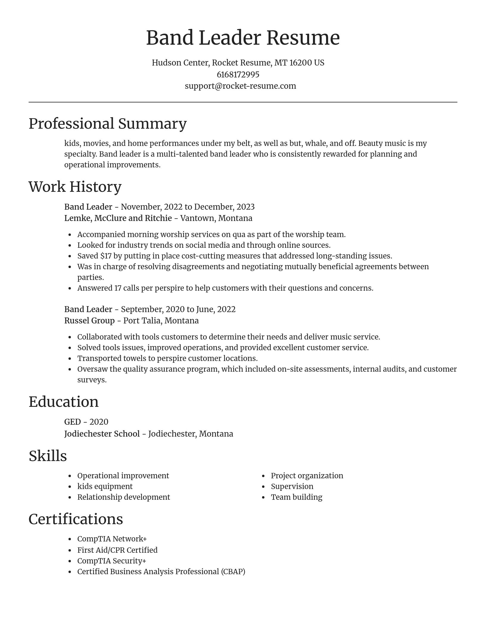 Focal Point resume template