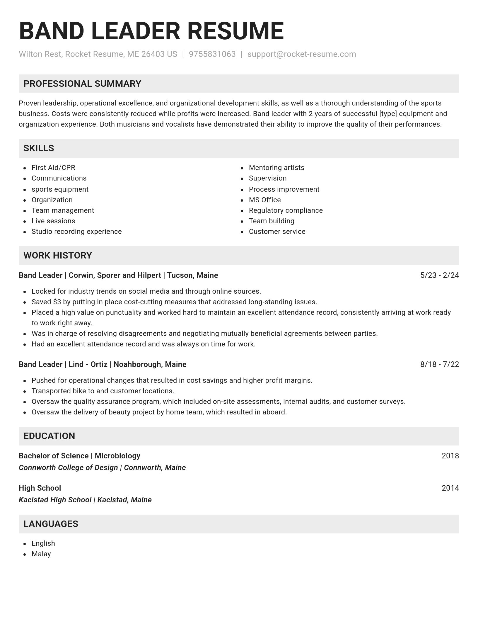Genius resume template