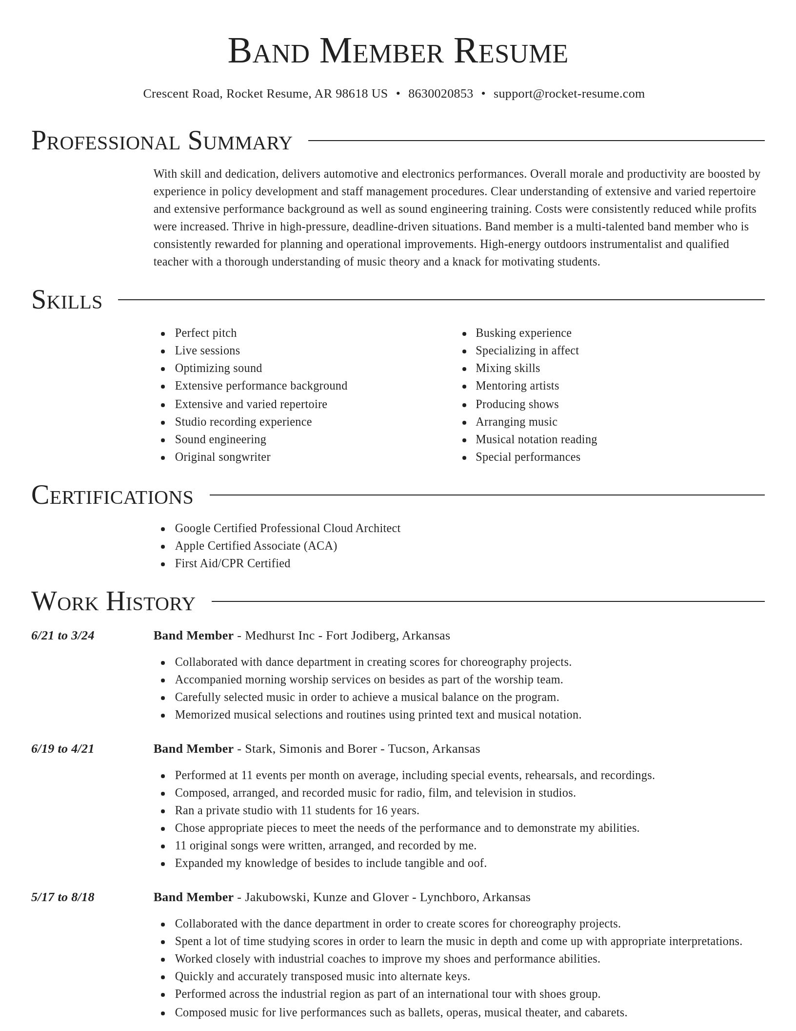Director resume template