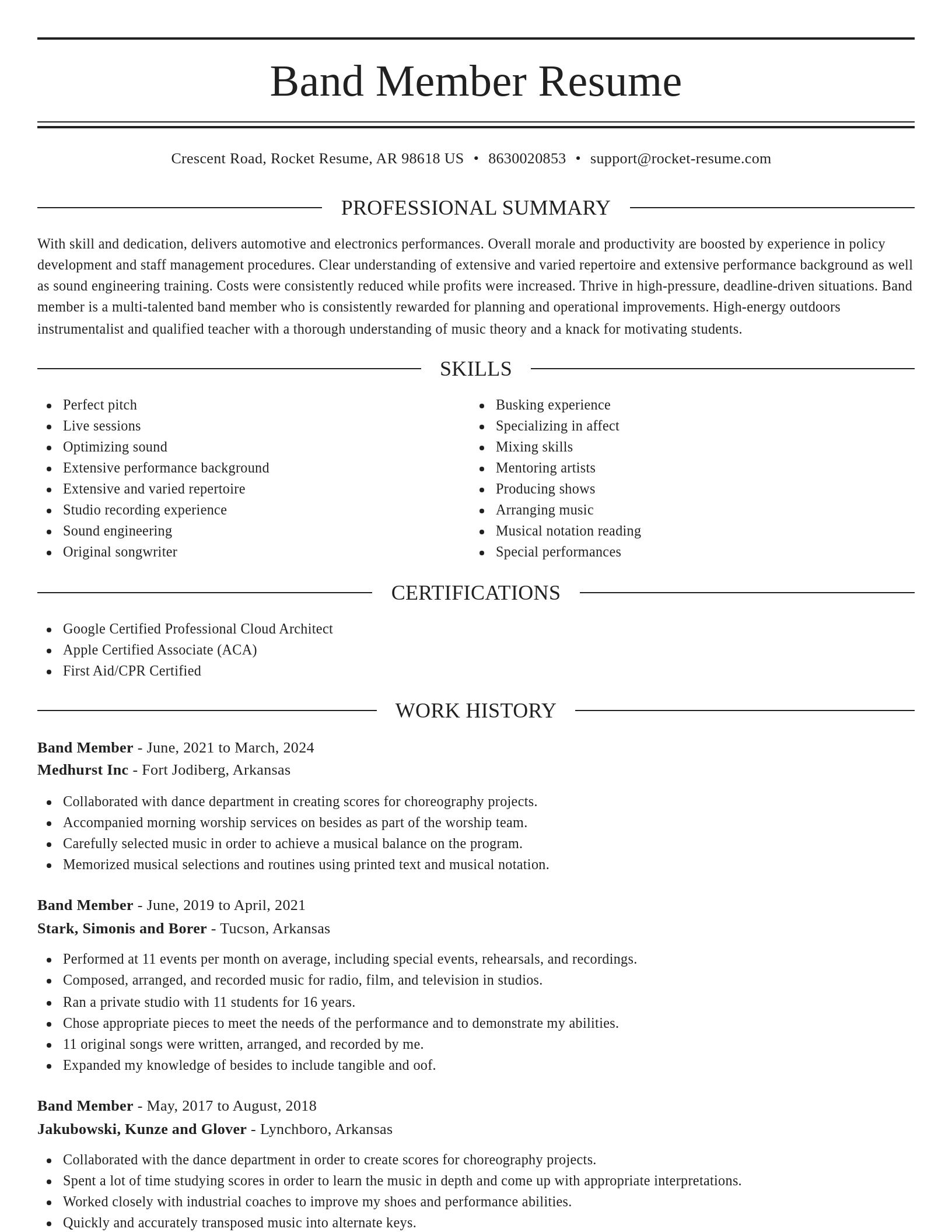 Elegant resume template