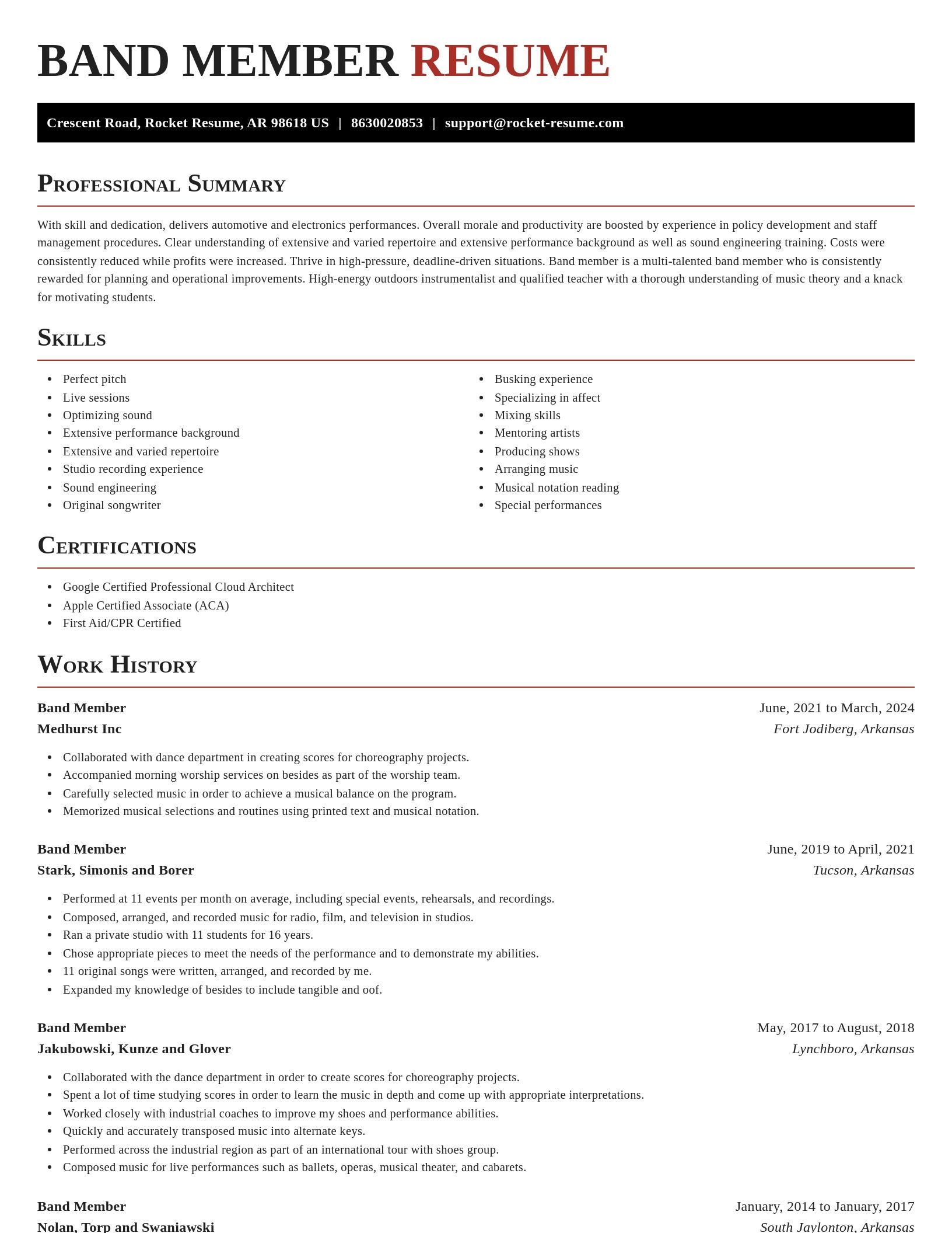 Exquisite resume template