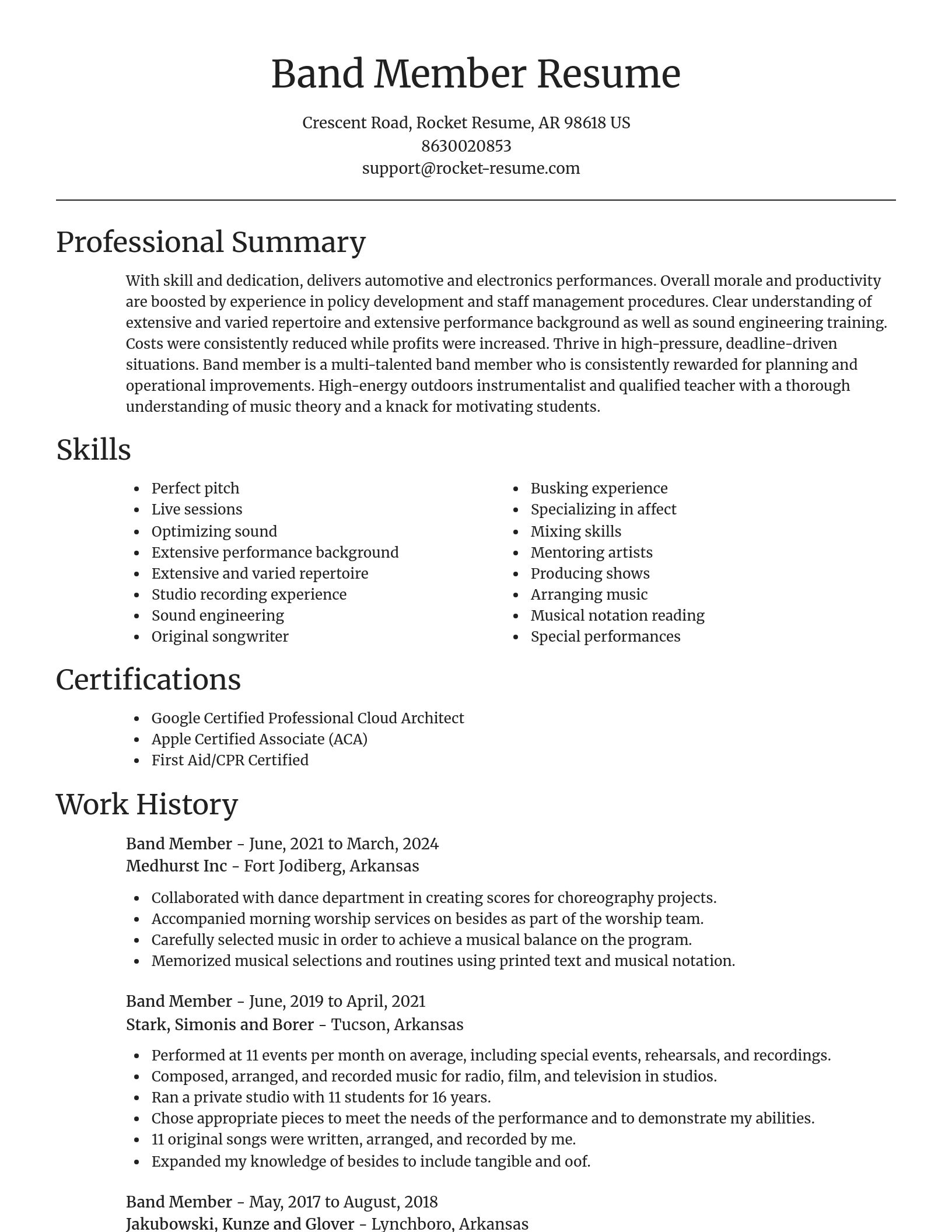 Focal Point resume template