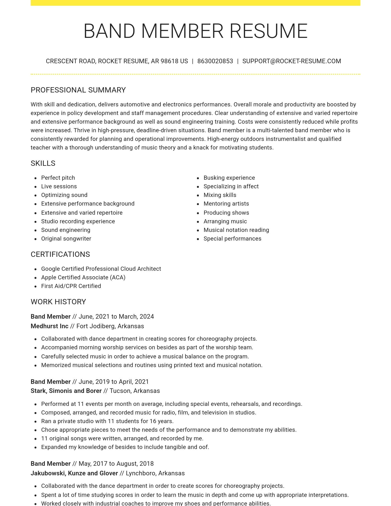 Grand resume template