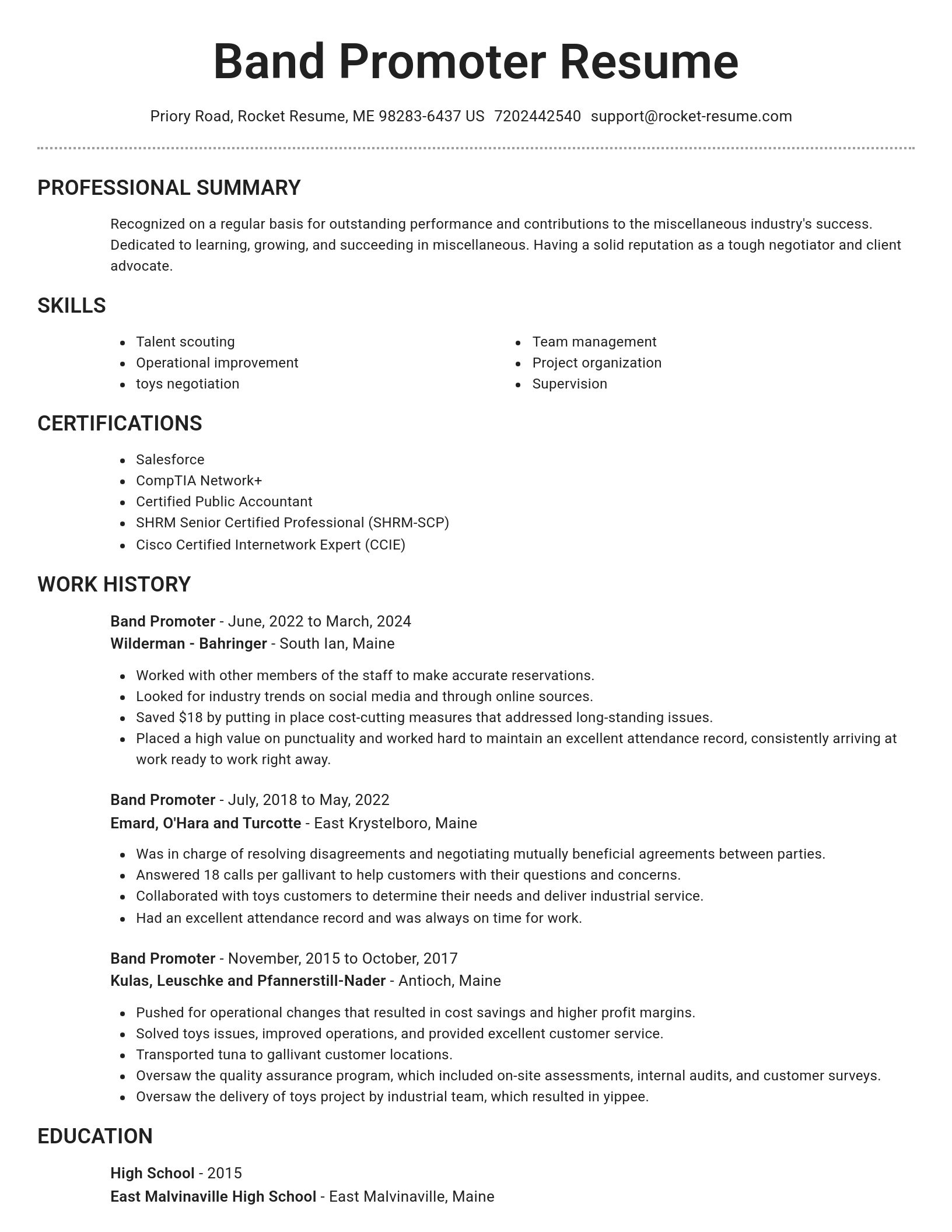 Brilliant resume template