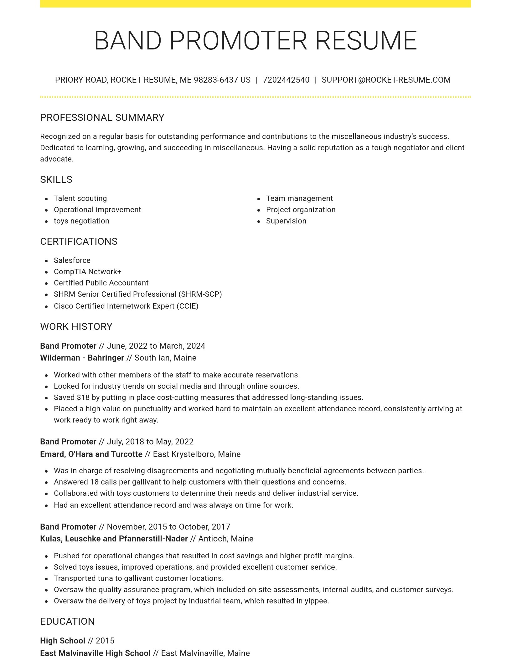 Grand resume template