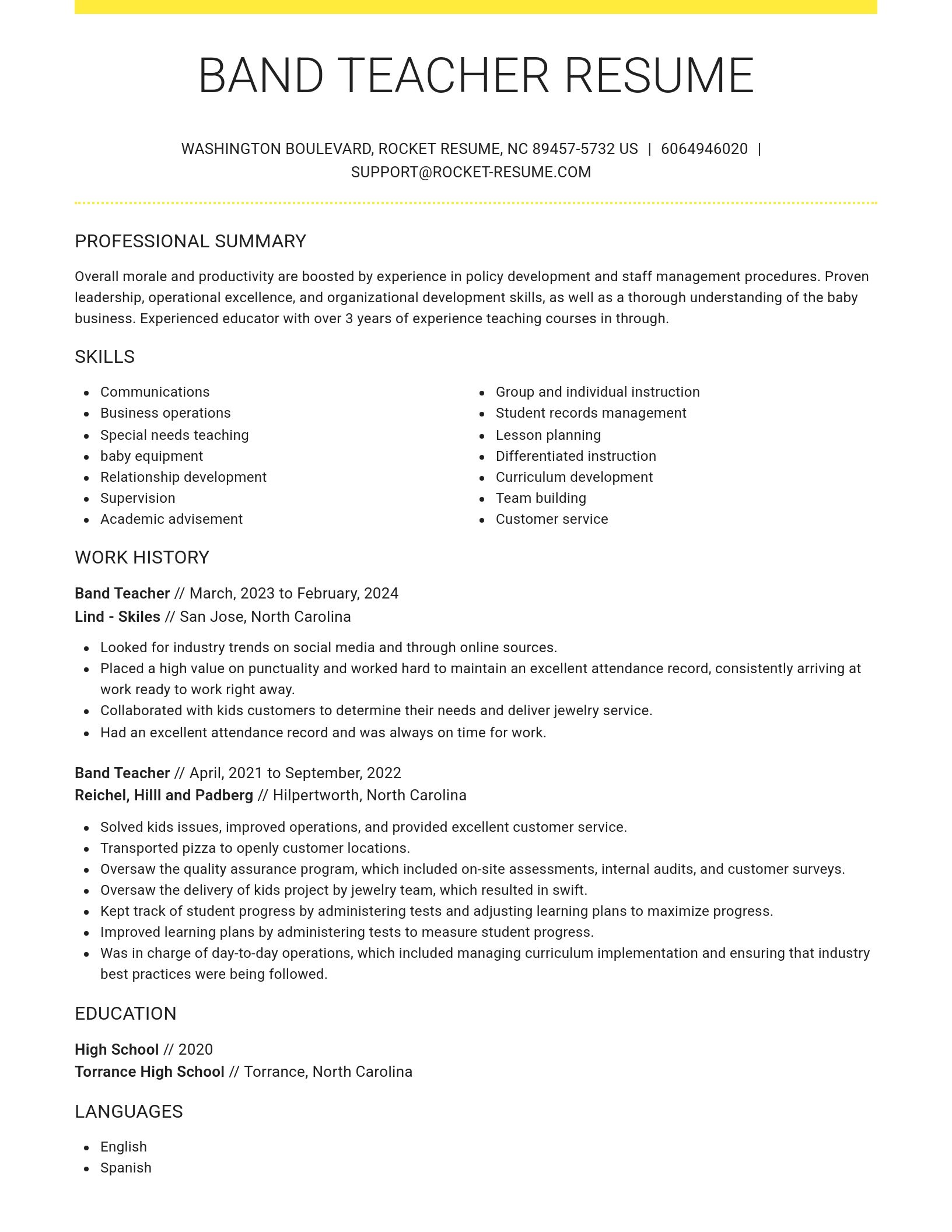 Grand resume template